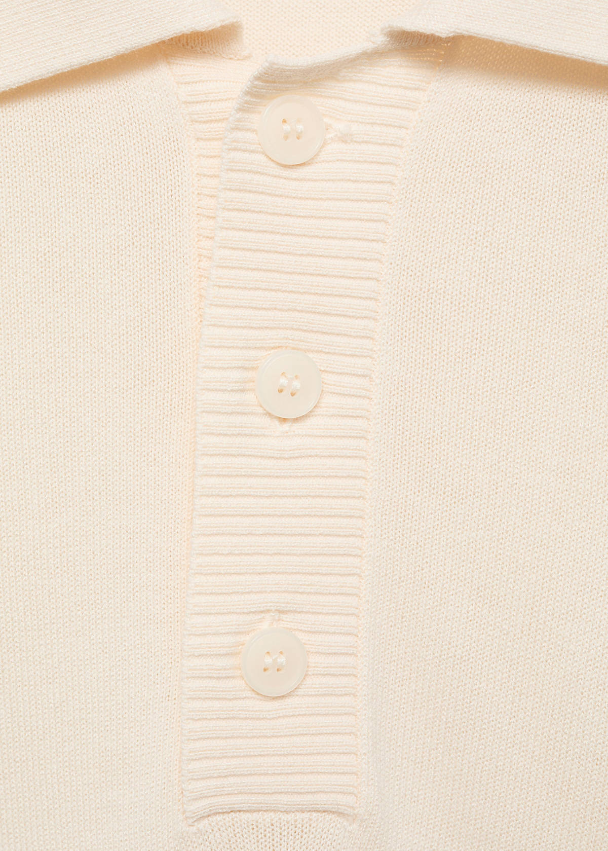 Cotton knitted polo shirt — Off White