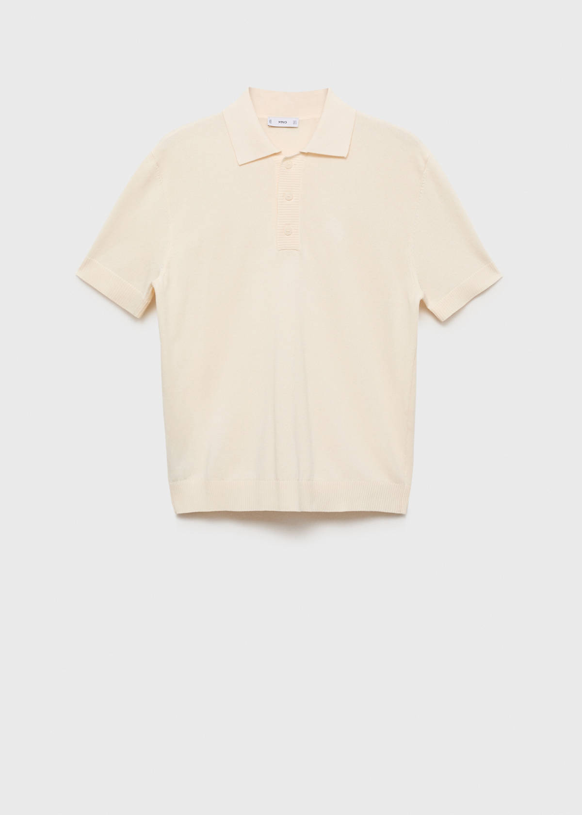Cotton knitted polo shirt — Off White