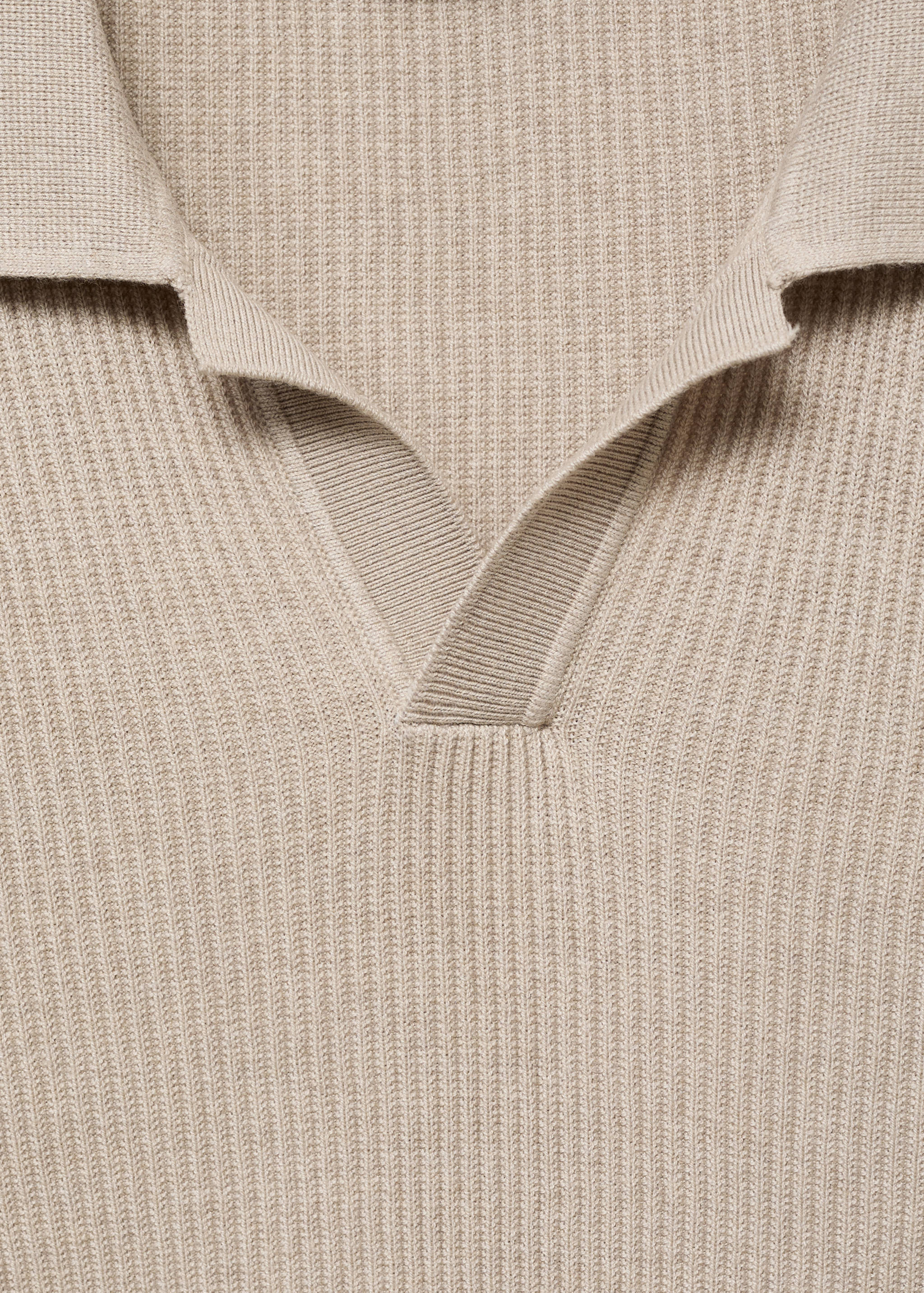 Cotton-blend ribbed polo sweater - Details of the article 8