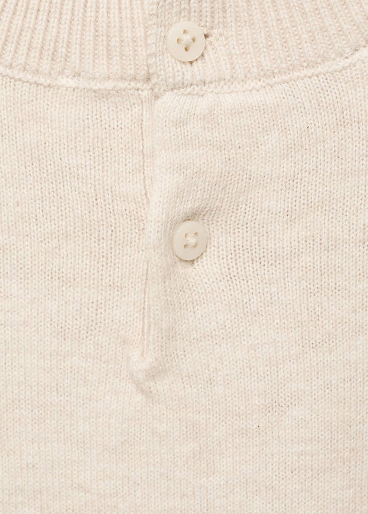 Ruffle knitted sweater — Beige