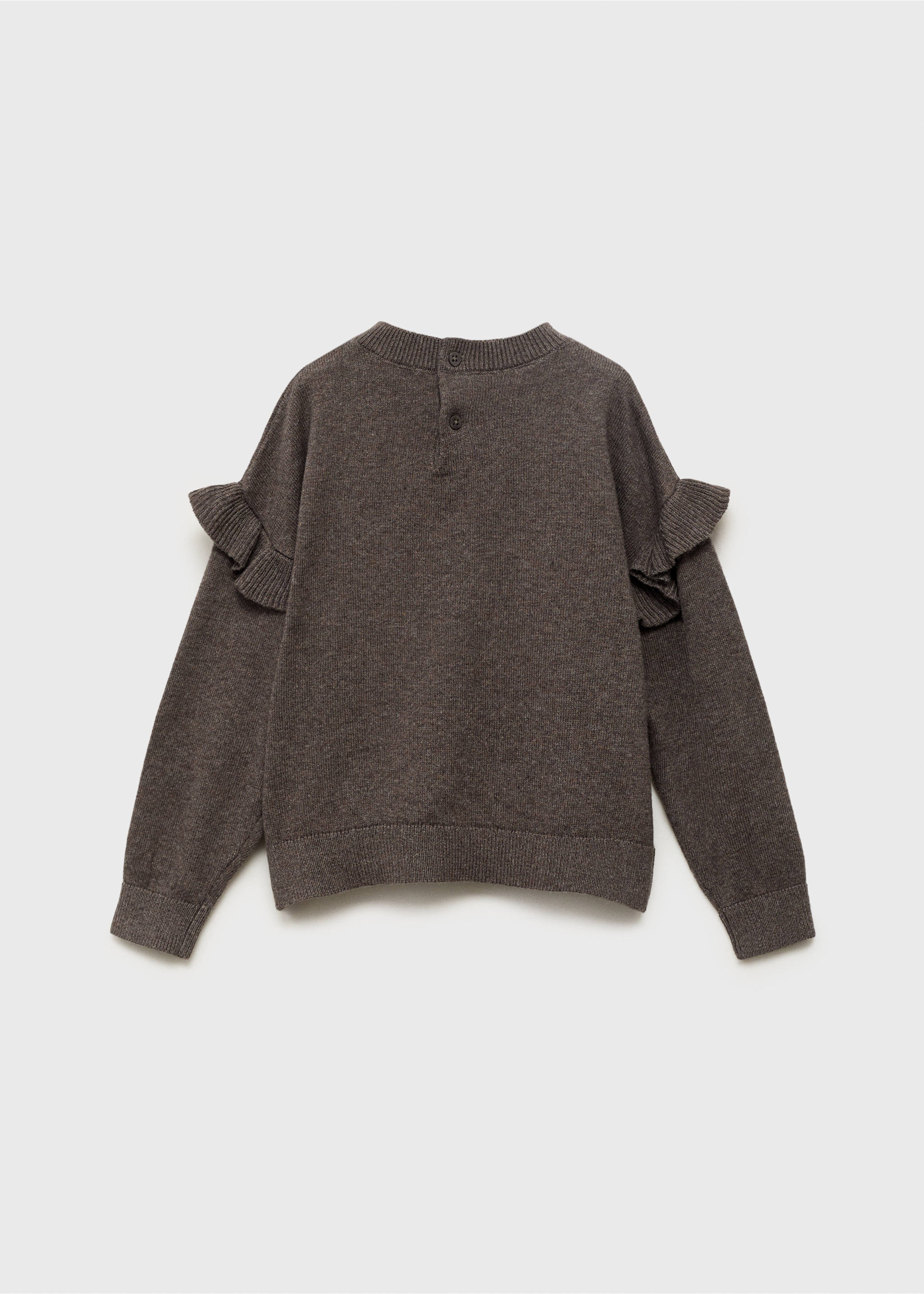 Pull-over maille volants - Verso de l’article, Marron. Ref: 17044432-00.
