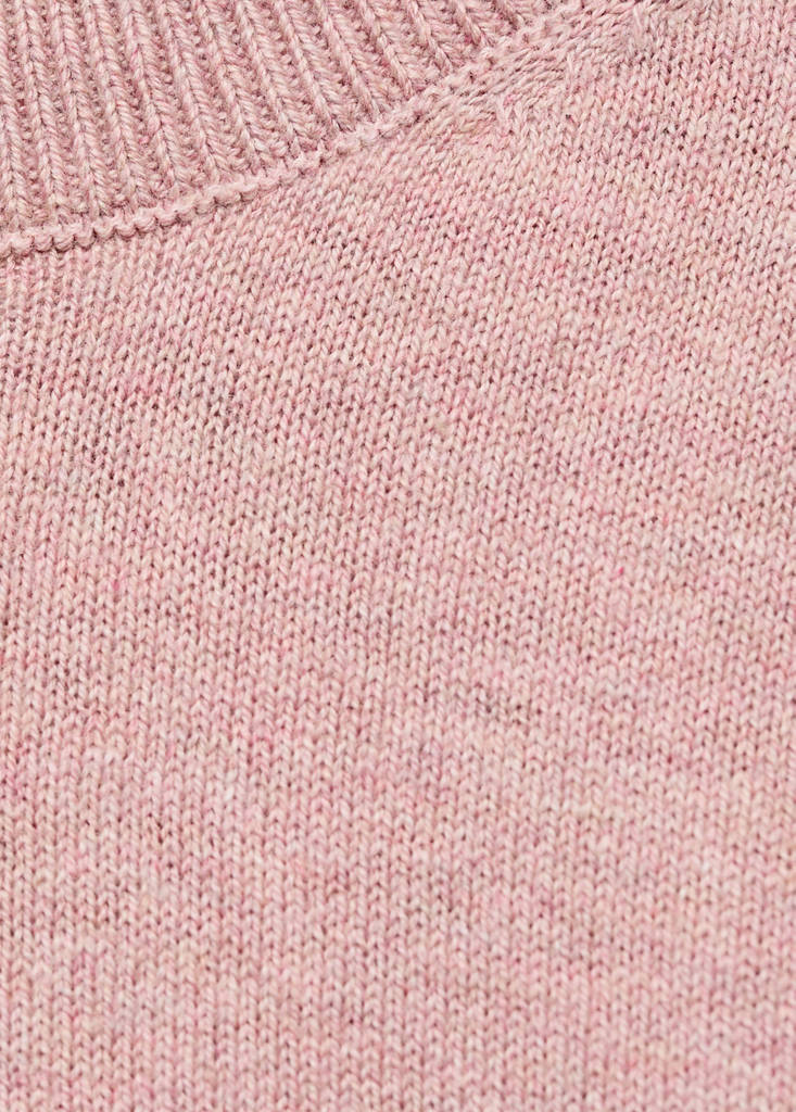 Ruffle knitted sweater — Pink