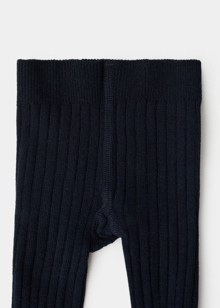 Ribbed tights — Navy