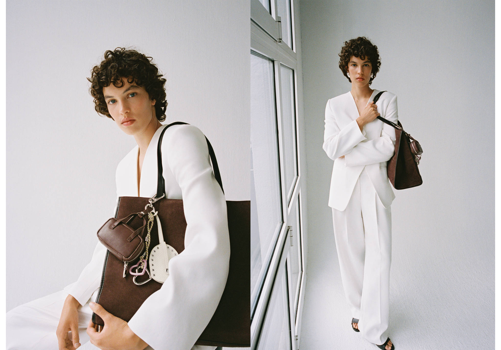 Bag with multi-charm keyring - Panoramic plane