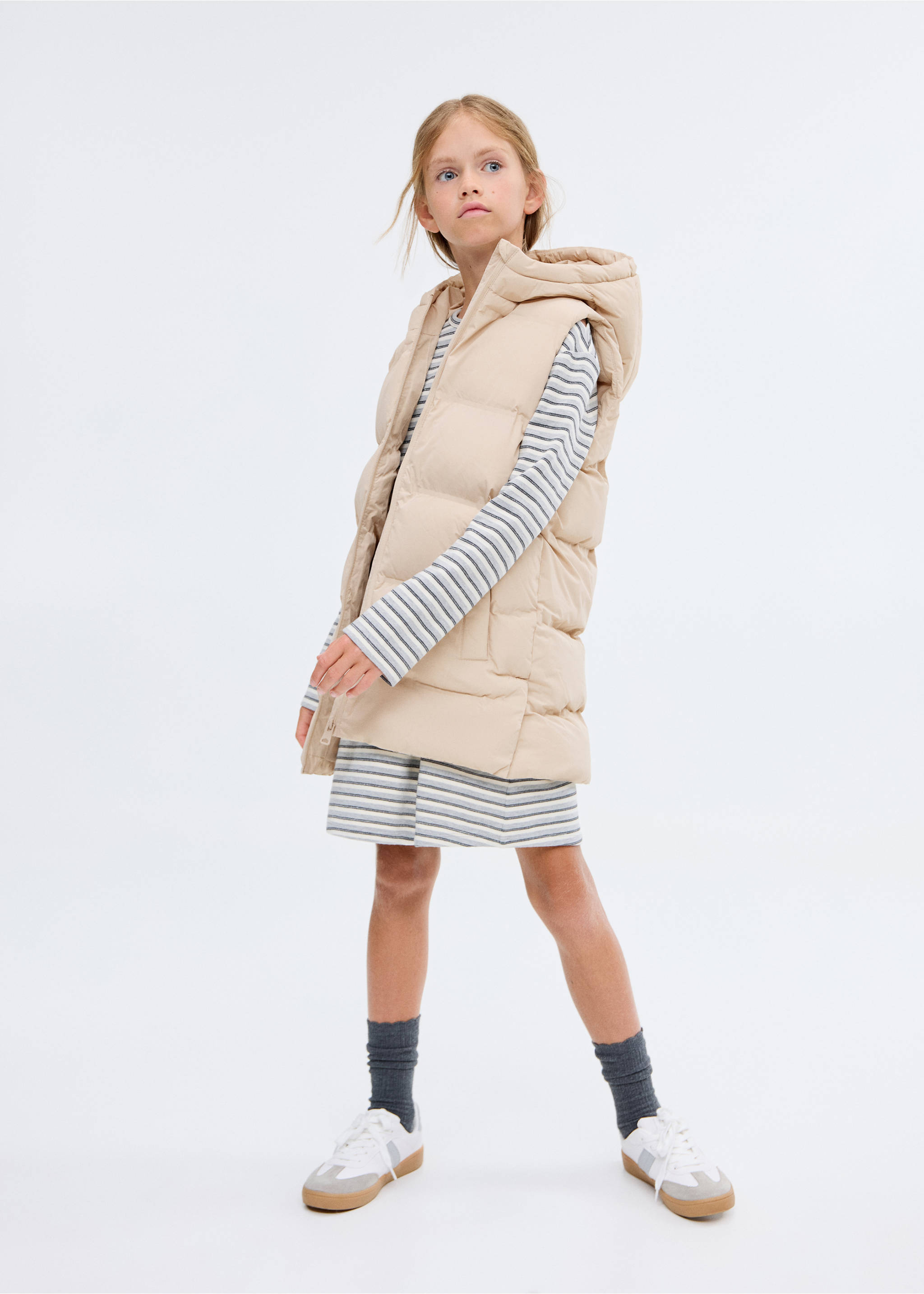 Lurex dress with cut-out - General plane, Grey. Ref: 17044444-00.