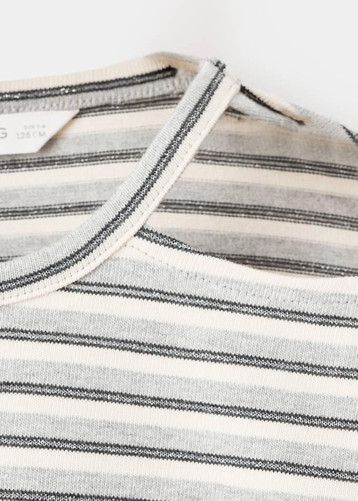 Lurex dress with cut-out — Grey