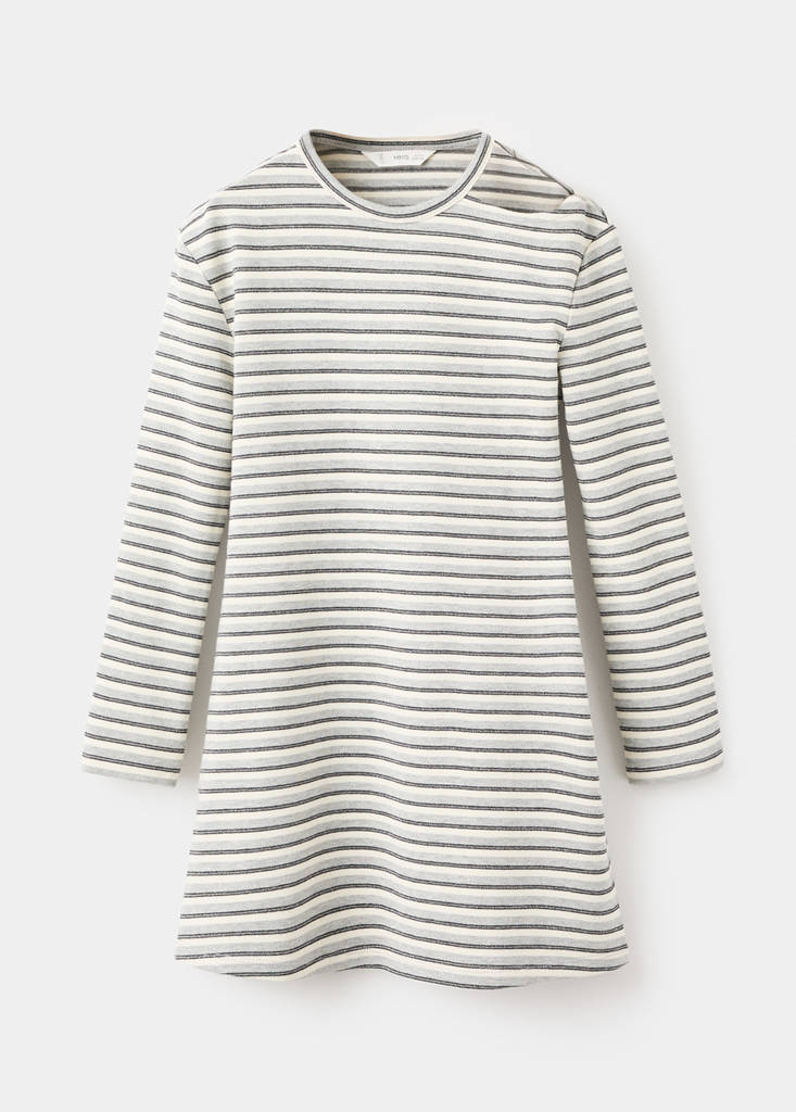 Lurex dress with cut-out — Grey