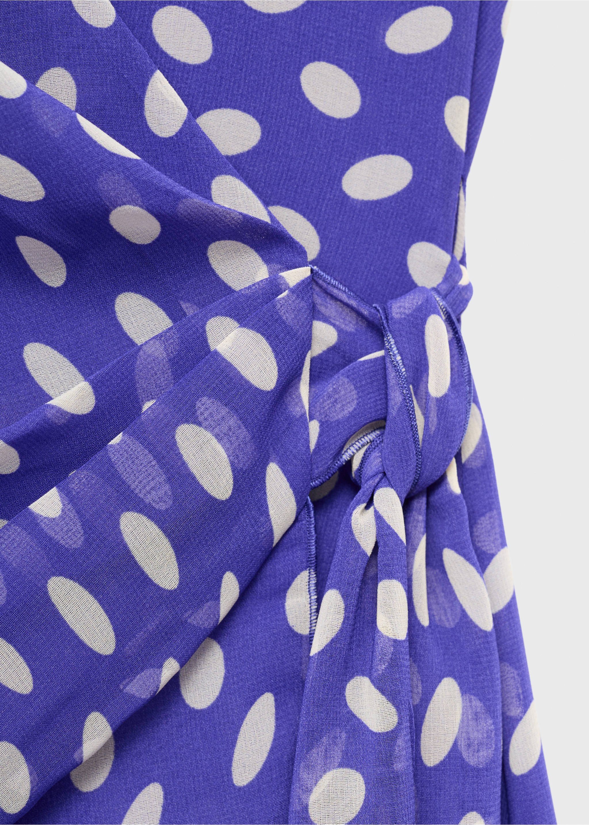 Платье с запахом в горошек - Деталь изделия 0, Коричневый. Ref: 17044446-00.