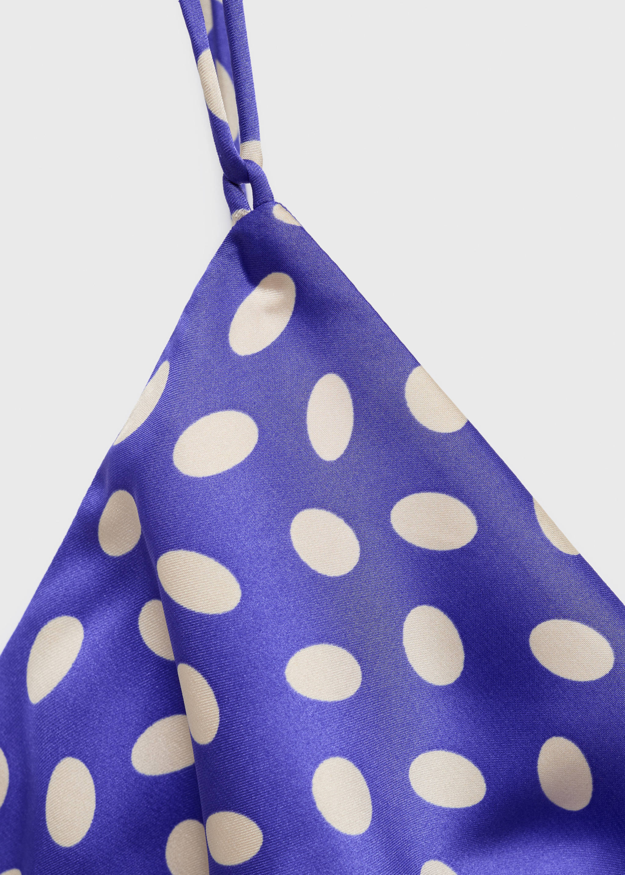 Polka-dot satin-finish dress - Details of the article 8