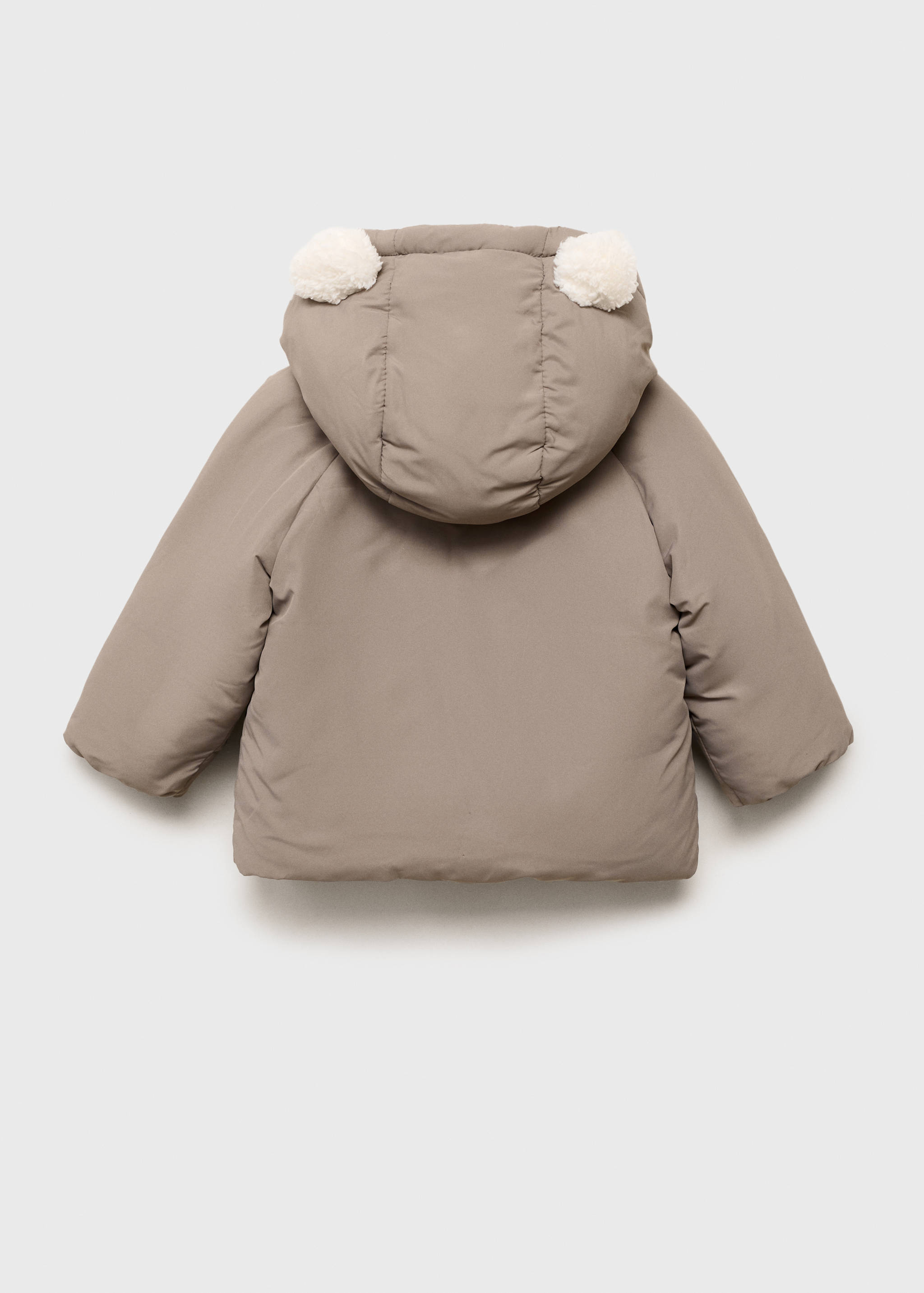 Quilted coat with ear flaps - Reverse of the article