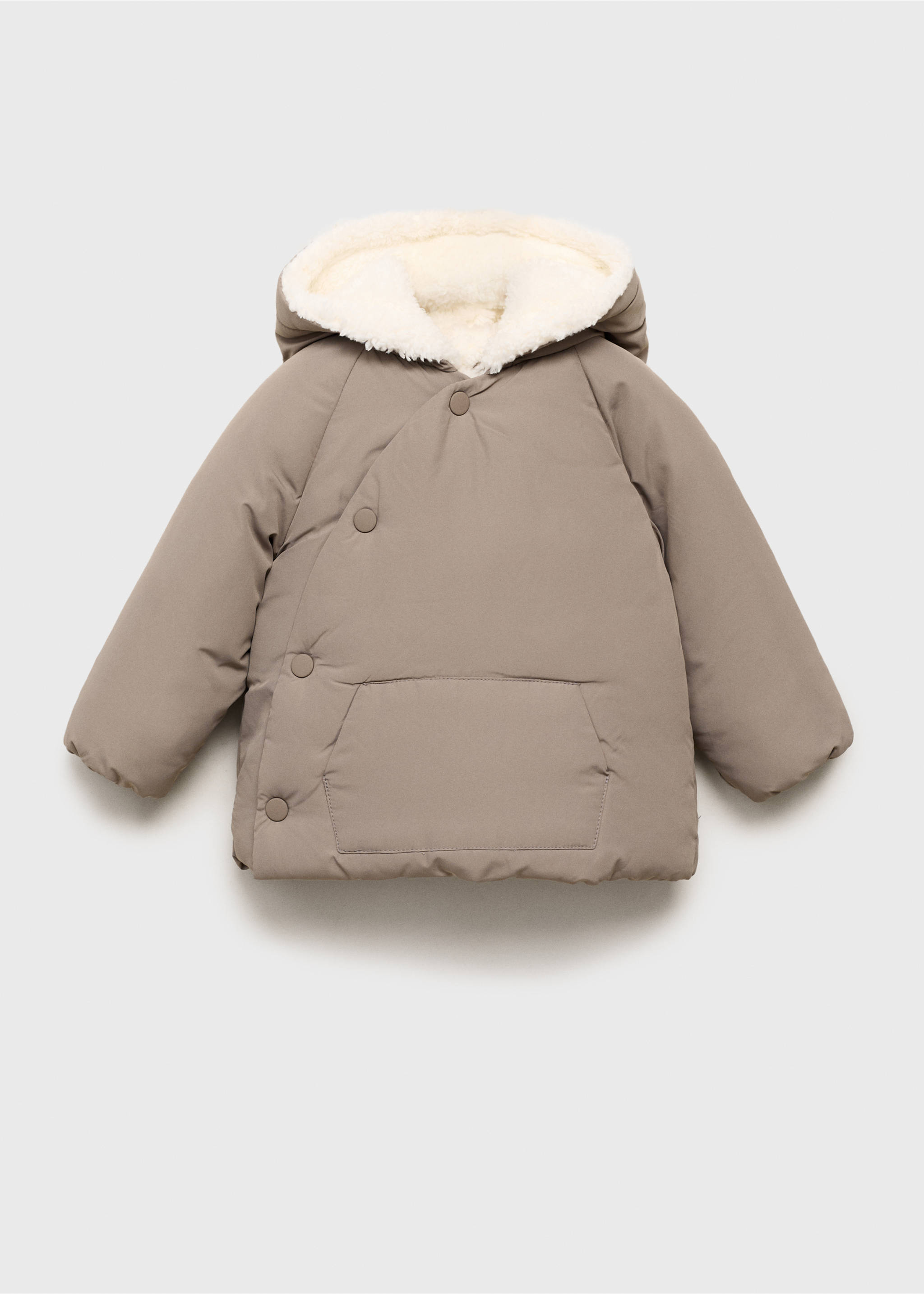 Quilted coat with ear flaps - Article without model, Medium Brown. Ref: 17044773-00.