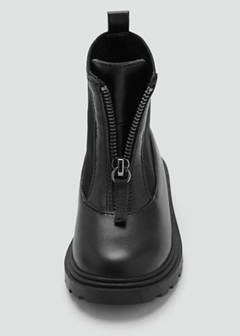 Zipped leather ankle boots — Black 4