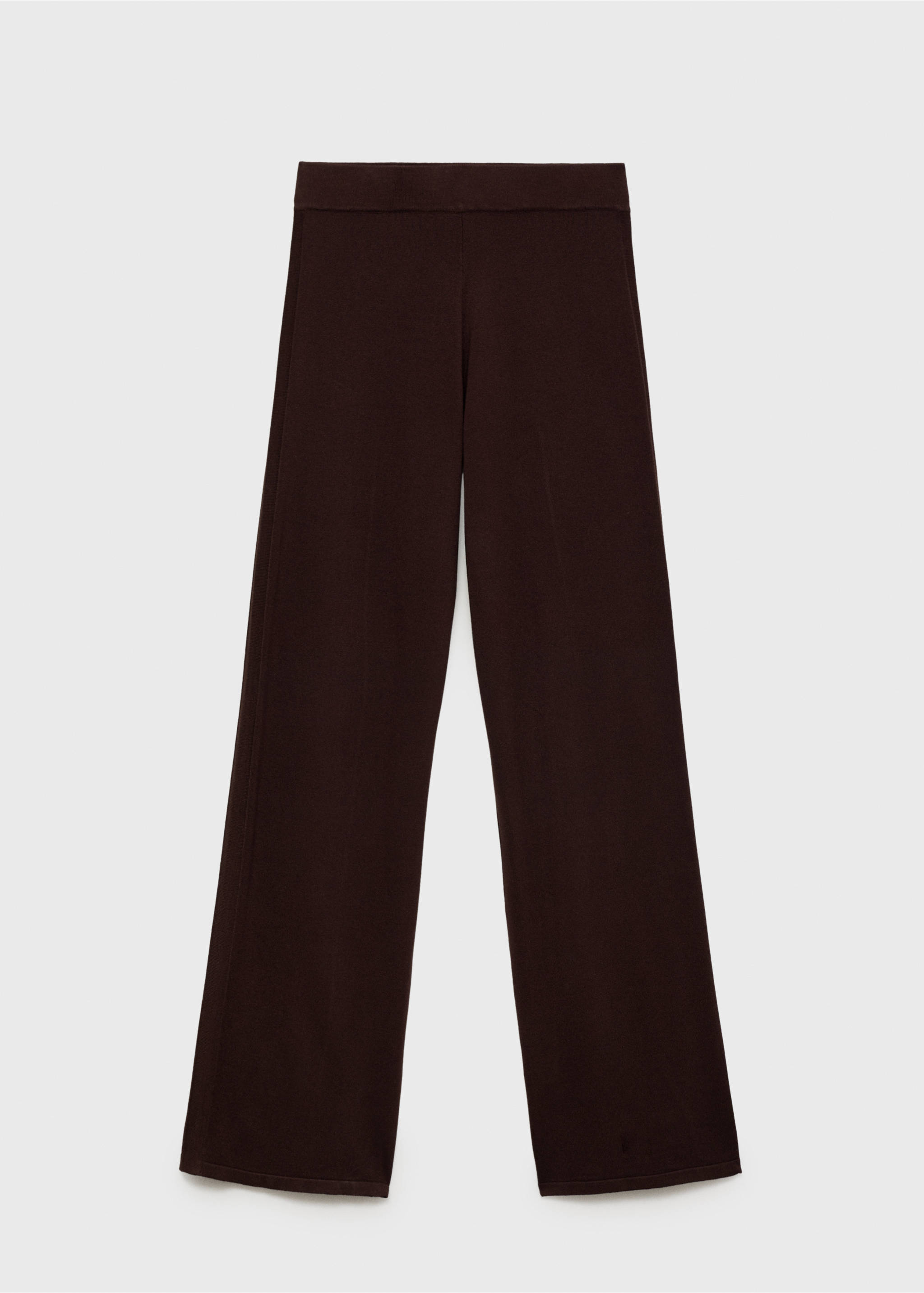 Fine-knit wide leg trousers - Article without model, Chocolate. Ref: 17044776-00.