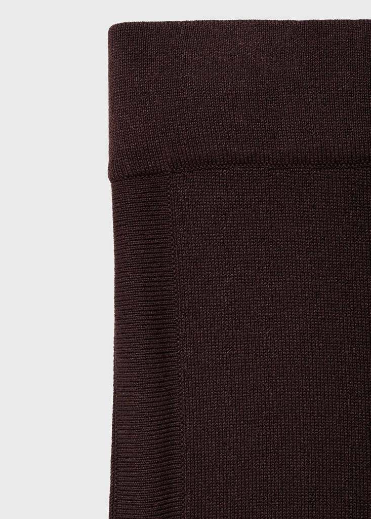 Fine-knit wide leg trousers — Chocolate