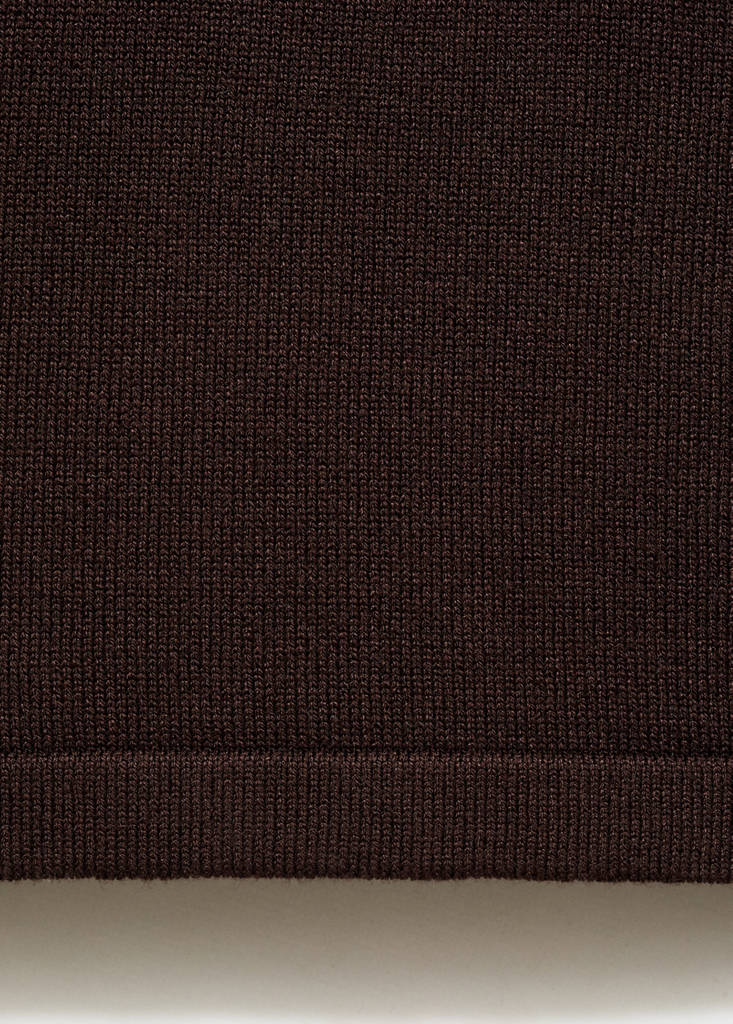 Fine-knit wide leg trousers — Chocolate