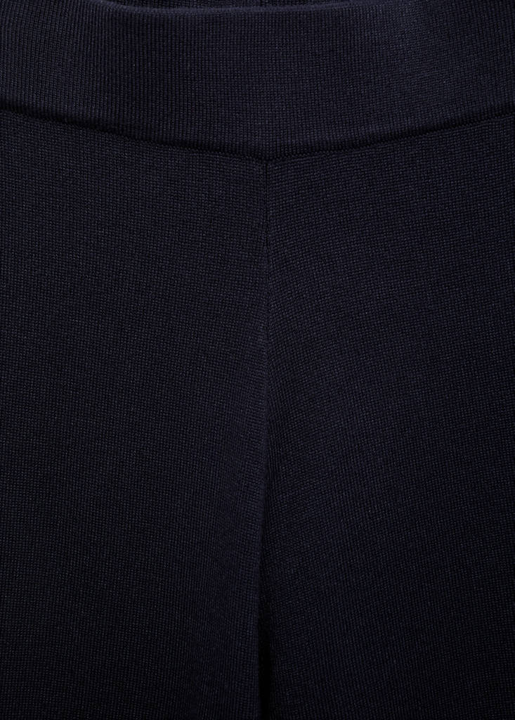 Fine-knit wide leg trousers — Dark Navy
