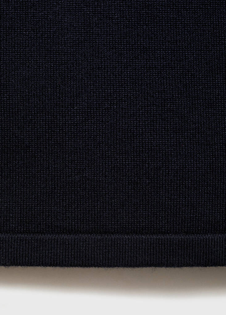 Fine-knit wide leg trousers — Dark Navy