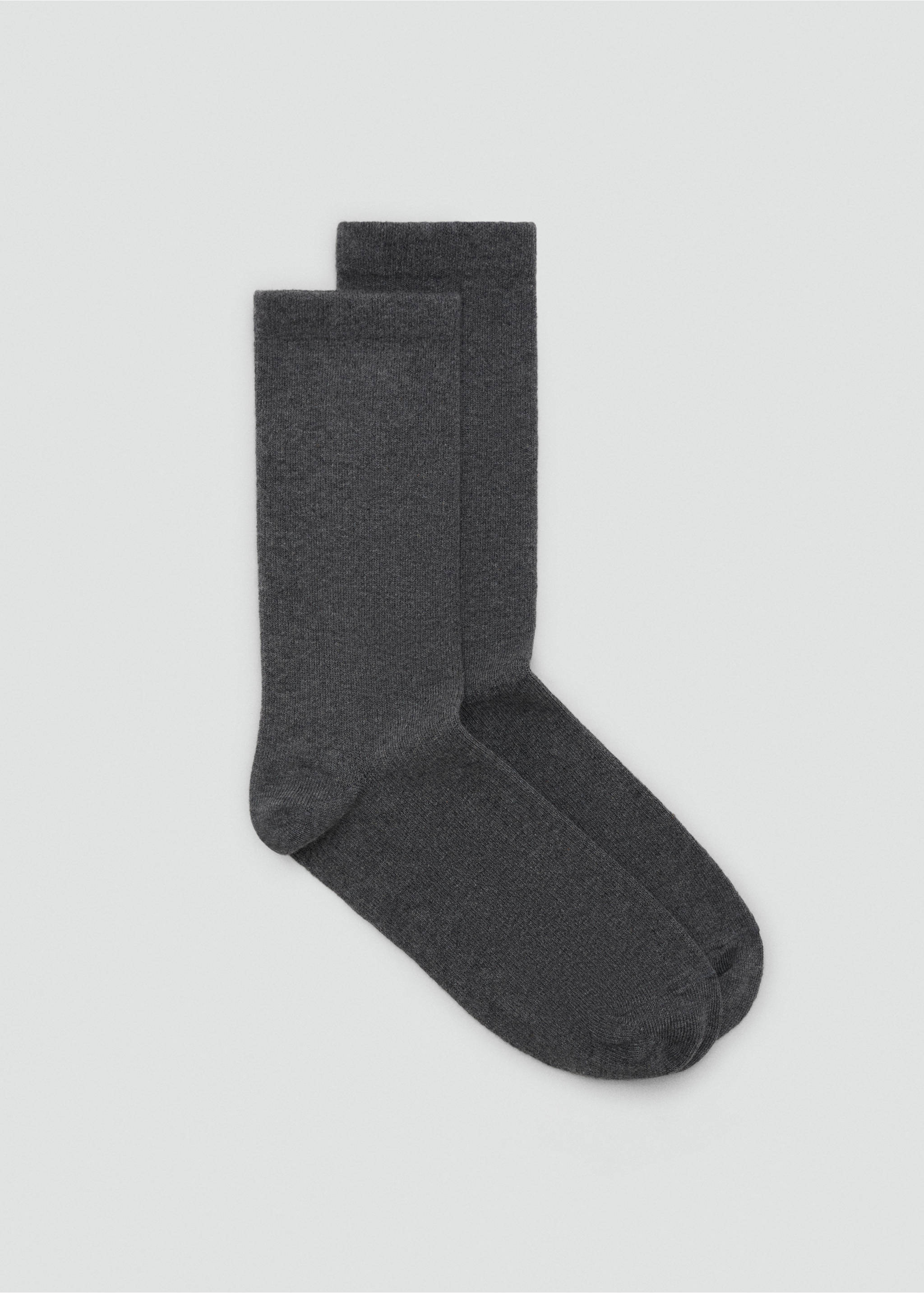 Chaussettes coton - Article sans modèle, Gris chiné foncé. Ref: 17044777-00.