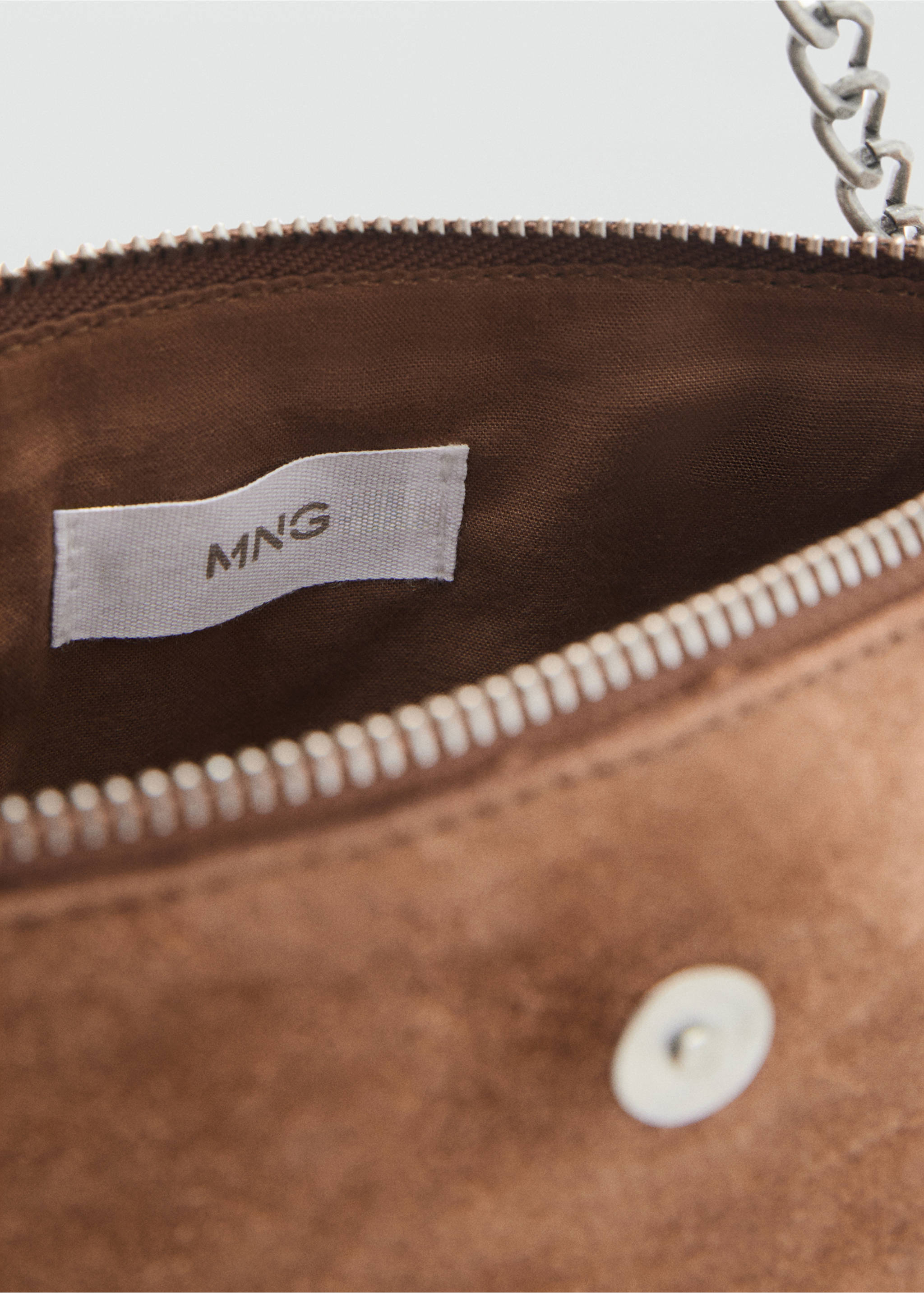 Кожаная сумка с бахромой - Деталь изделия 2, Песочный. Ref: 17044780-00.