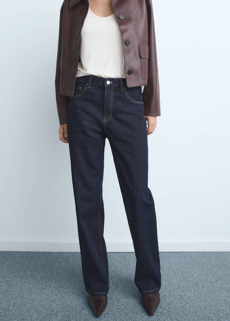 Miami medium-rise straight-fit jeans — Open Blue