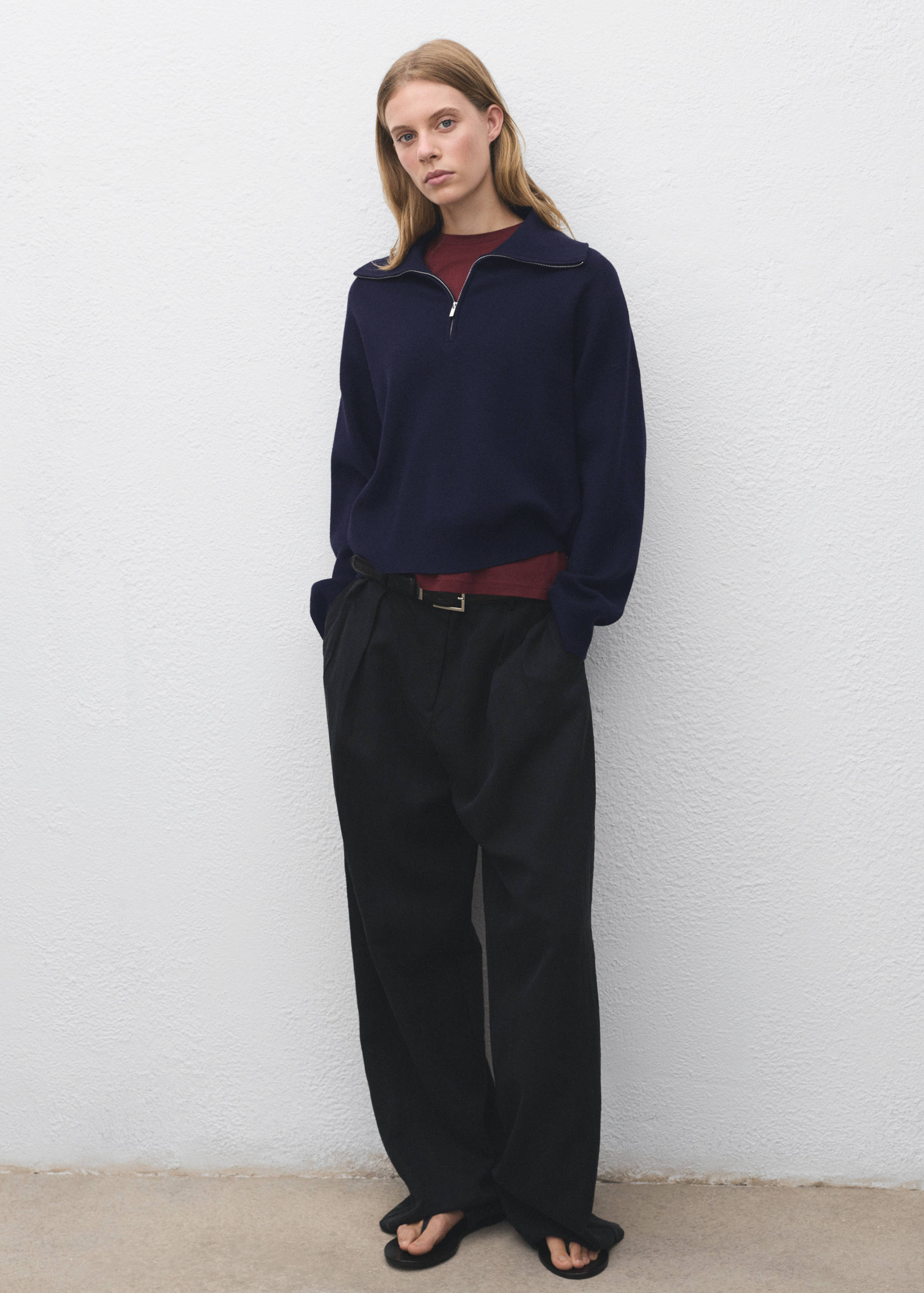 Pullover maglia collo zip - Piano generale