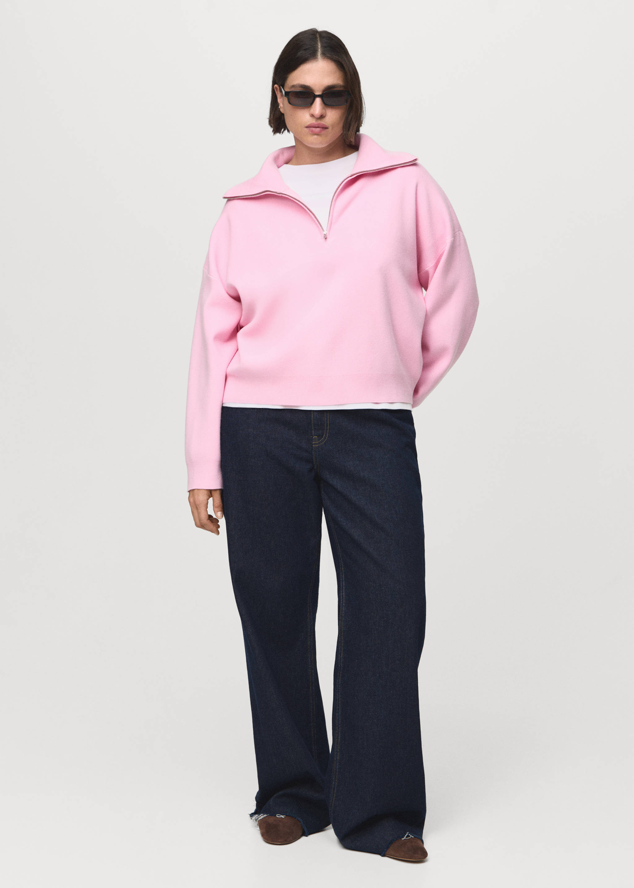 Strickpullover mit Reißverschluss am Kragen - Detail des Artikels 3