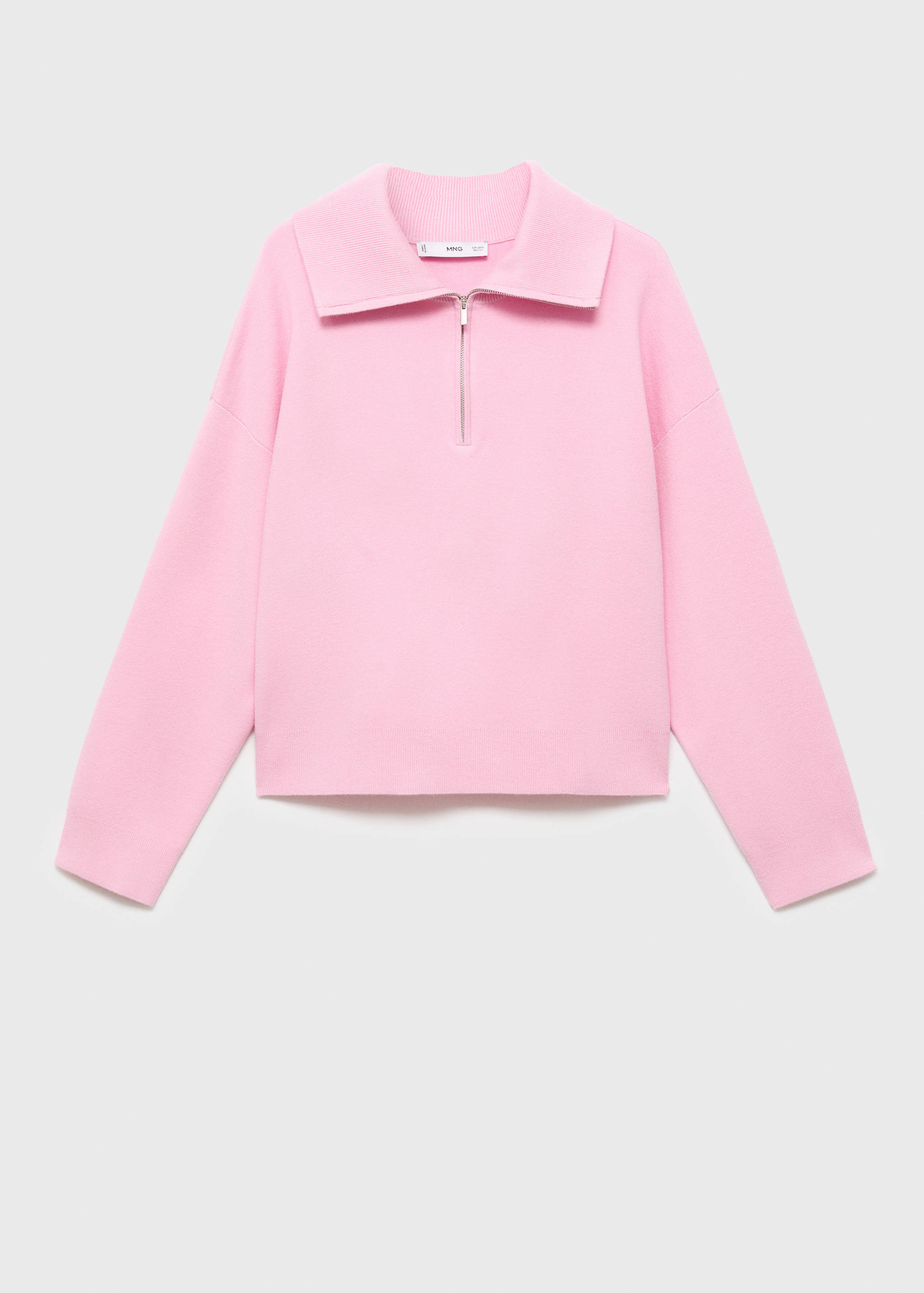 Knitted sweater with zip collar - Article without model