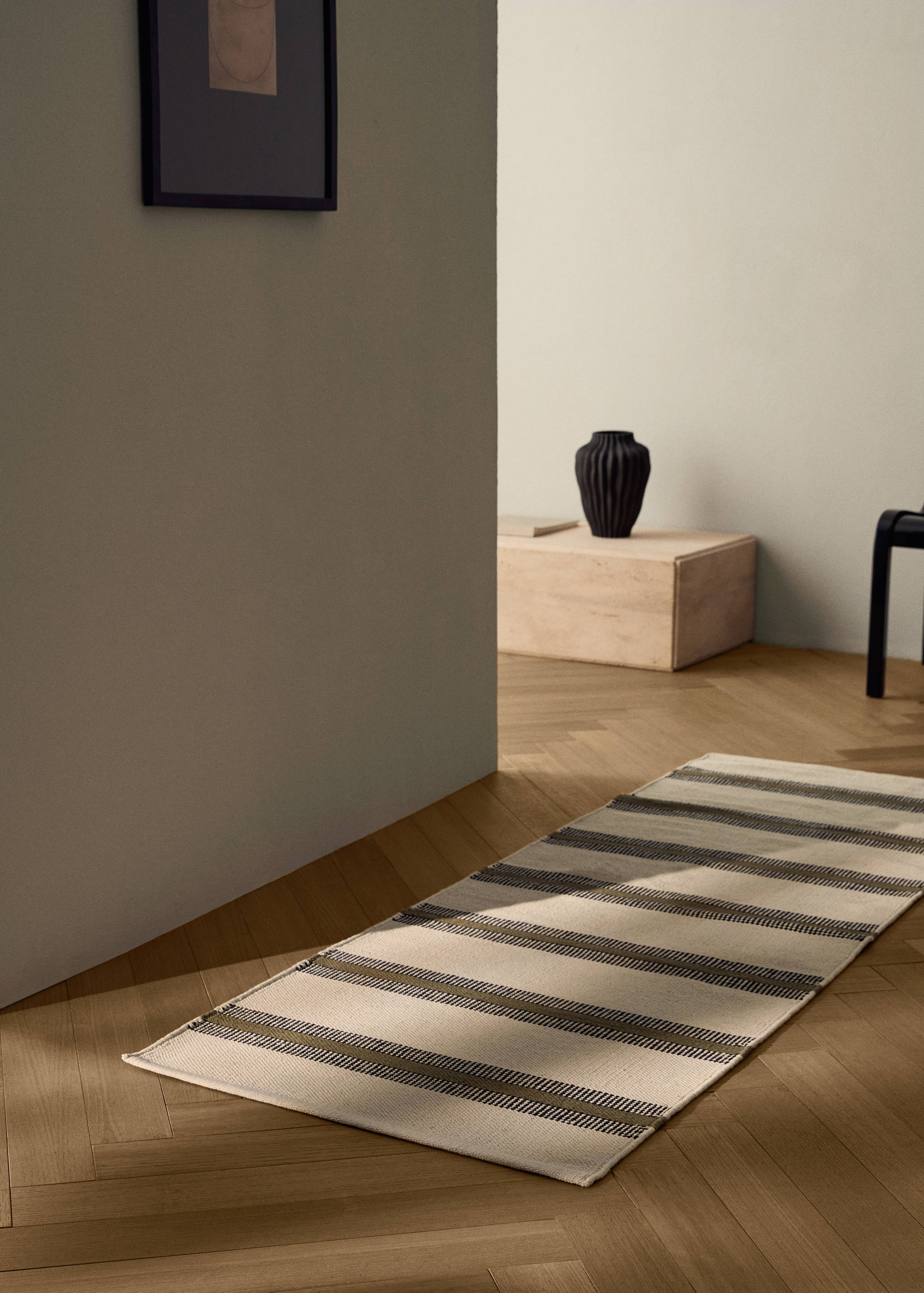 Бавовняний килим з смугастим дизайном - Загальний план