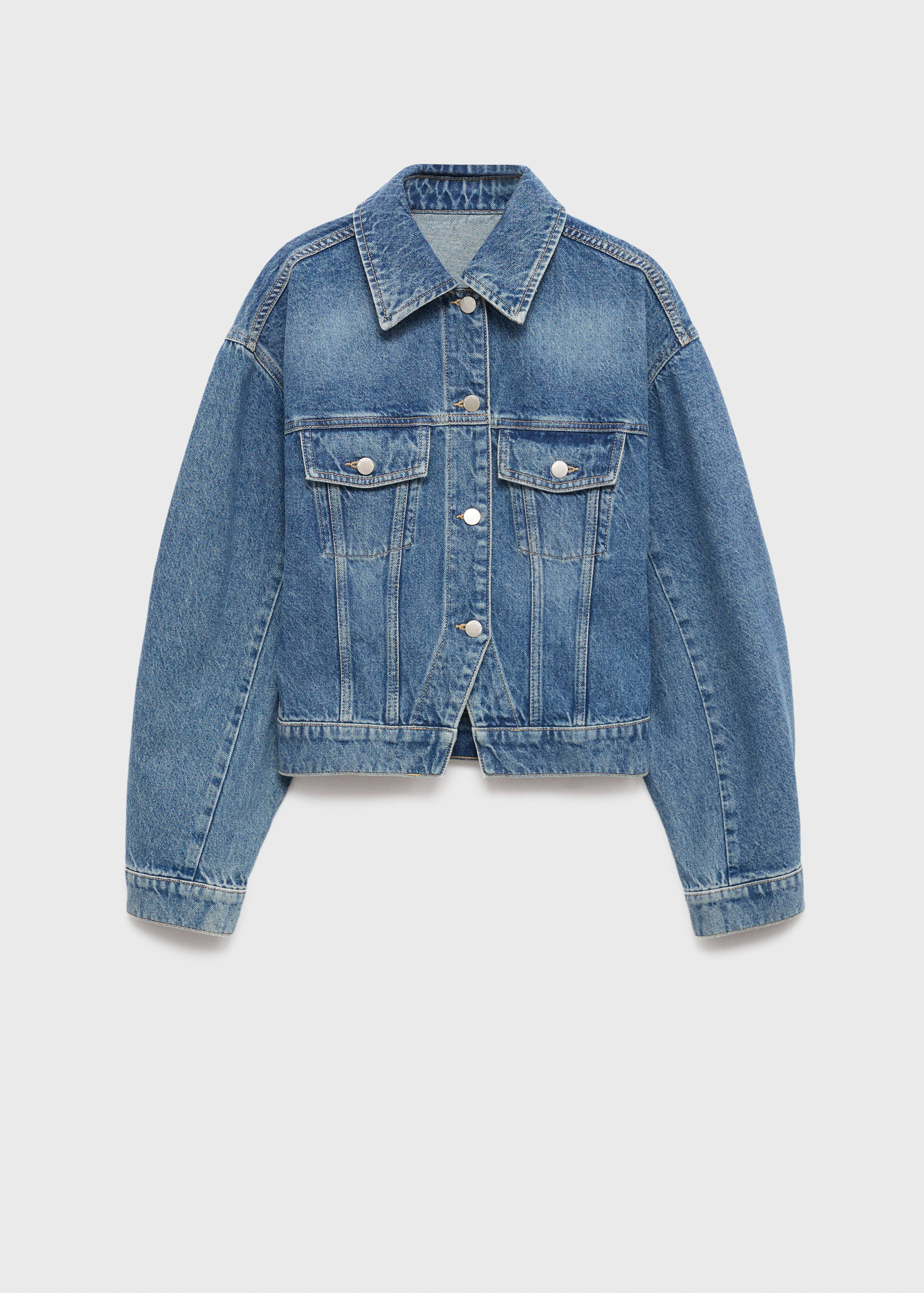 Fitted denim jacket with pockets - Article without model