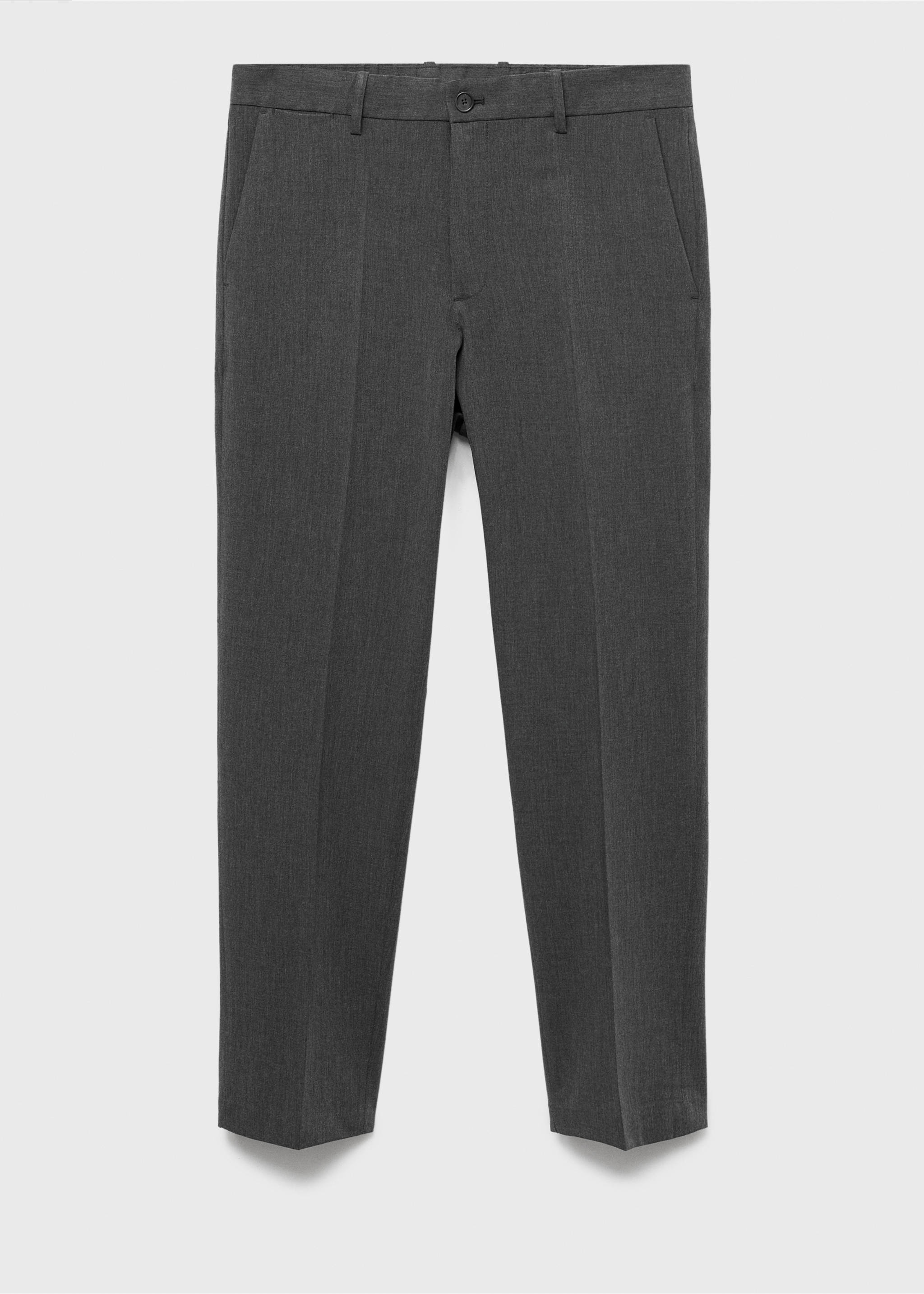 Bologna cropped slim-fit trousers - Article without model, Grey. Ref: 17045140-00.