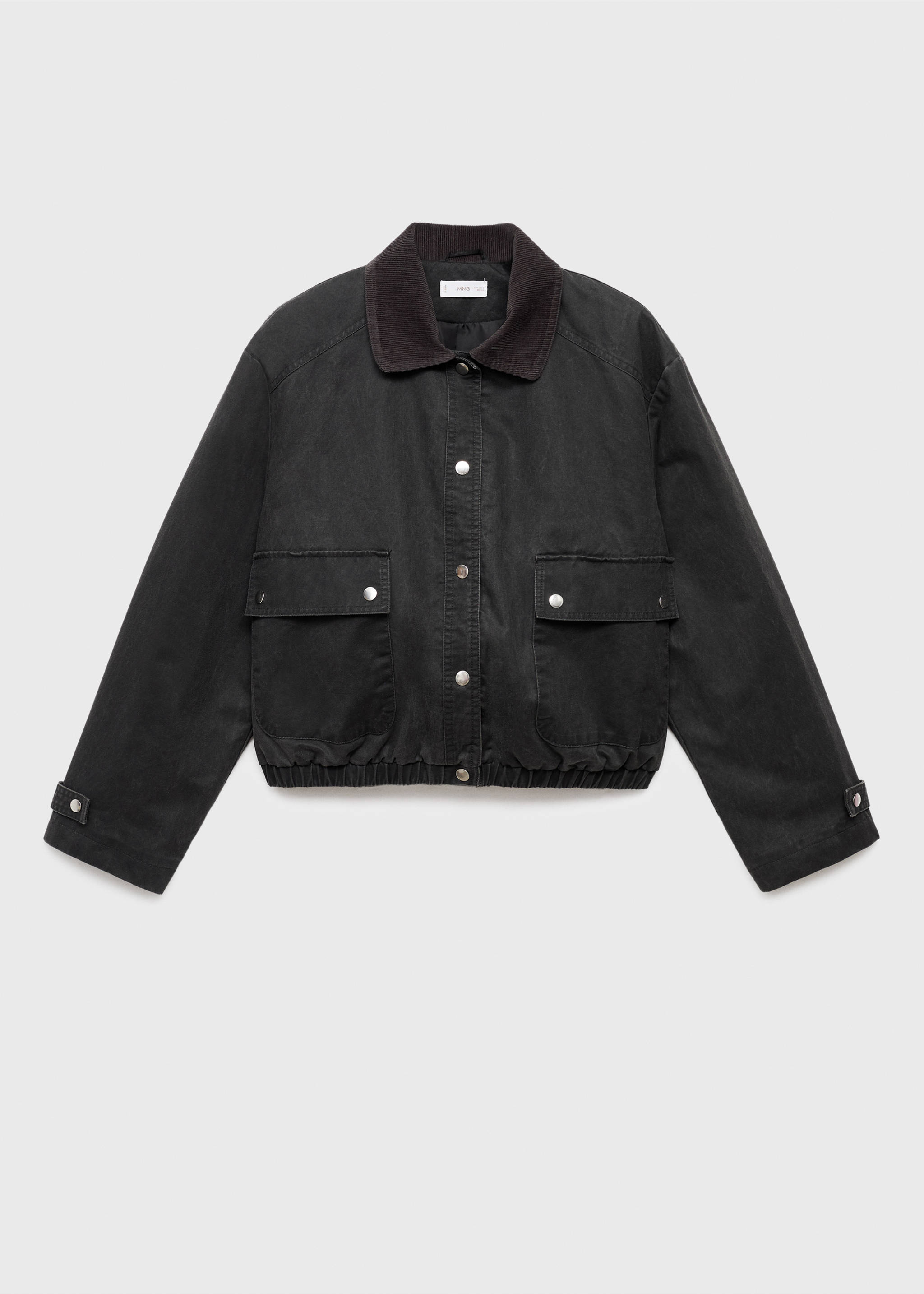 Cazadora bomber cuello camisero - Artículo sin modelo, Gris antracita. Ref: 17045141-00.