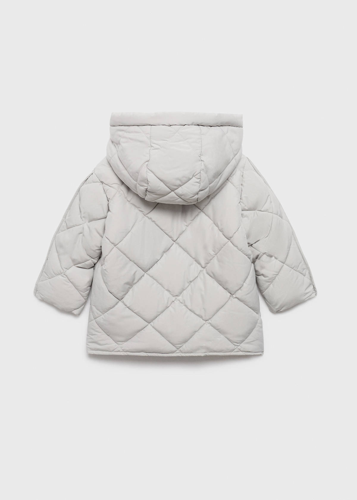 Hood puffer coat — Light/Pastel Grey