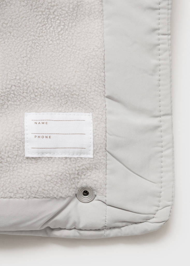 Hood puffer coat — Light/Pastel Grey