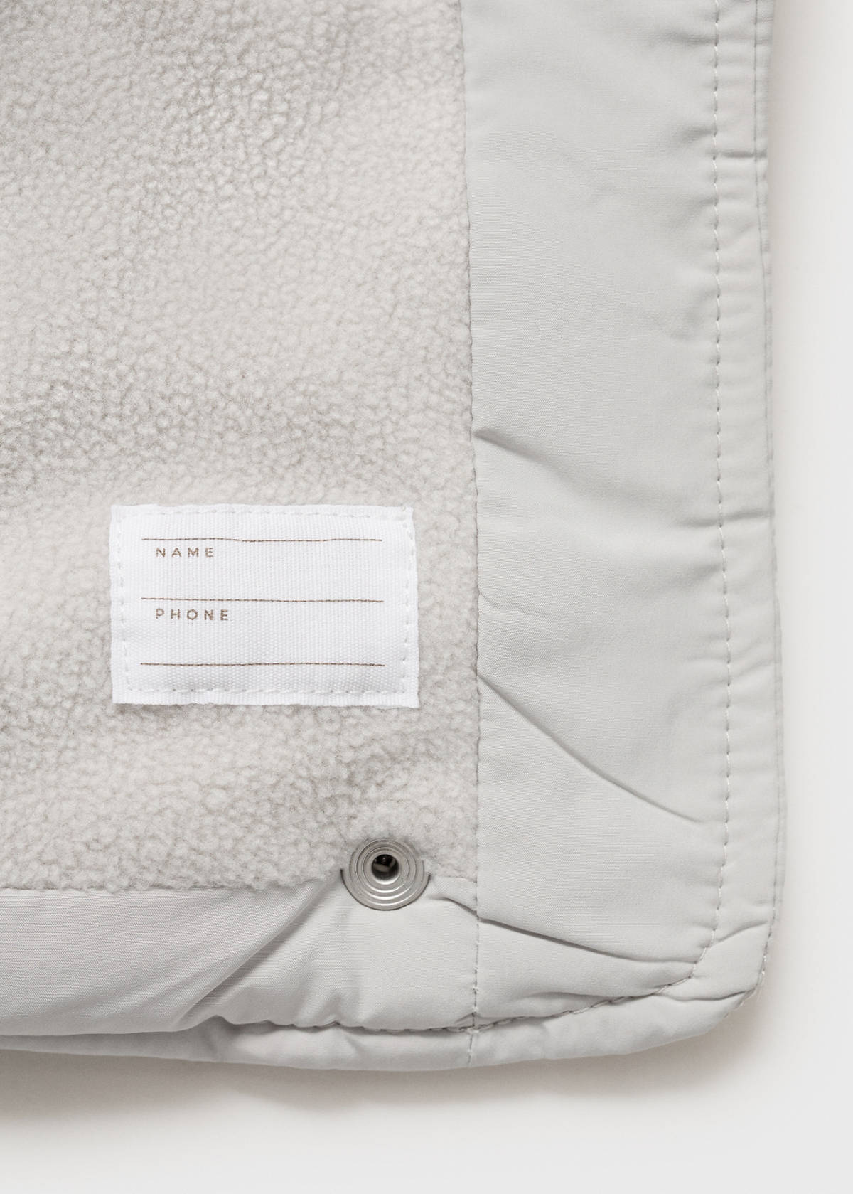 Hood puffer coat — Light/Pastel Grey