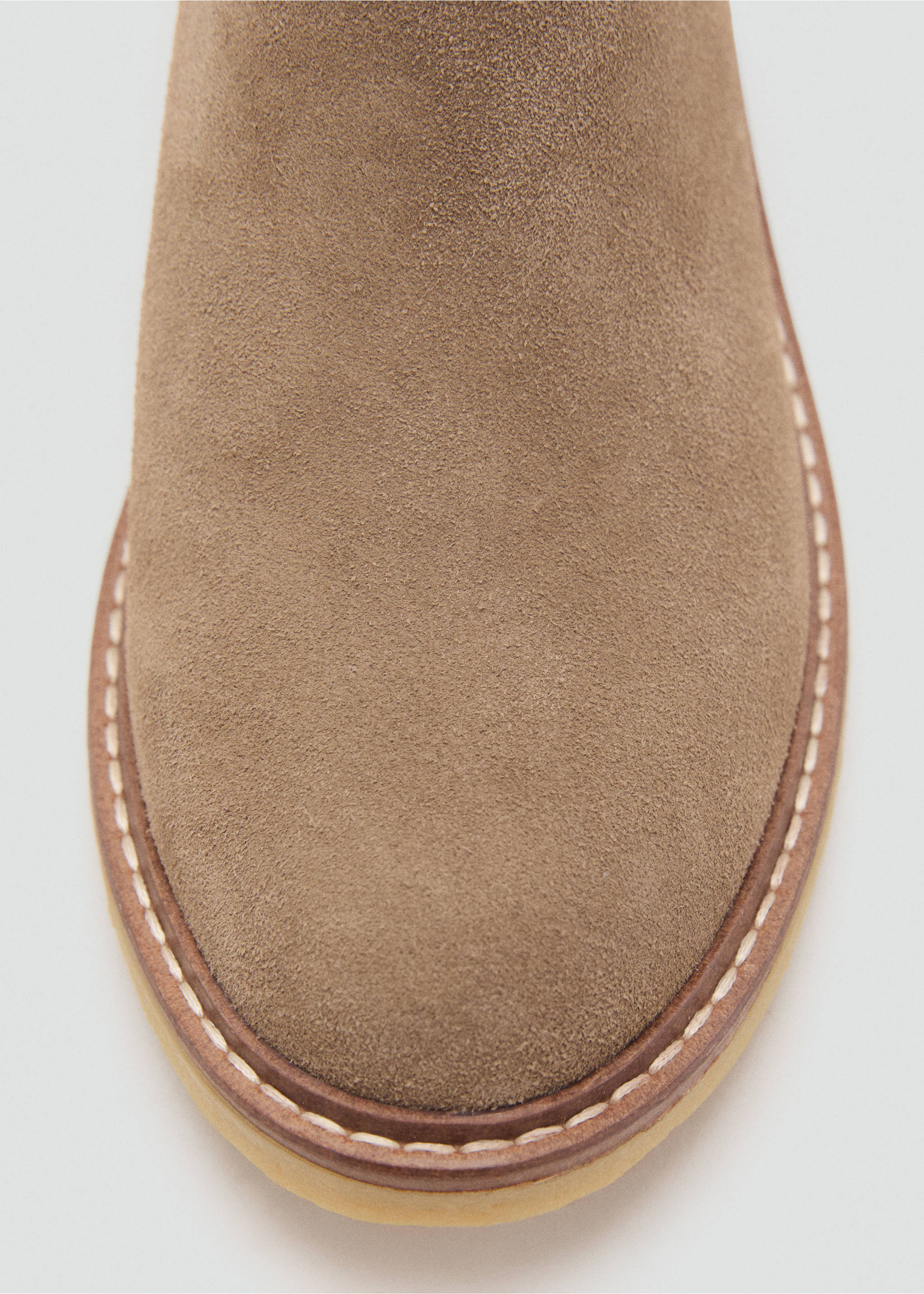 Bottines cuir et croûte de cuir - Détail de l'article 2, Marron moyen. Ref: 17045143-00.