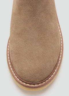 Suede leather ankle boots — Medium Brown 4