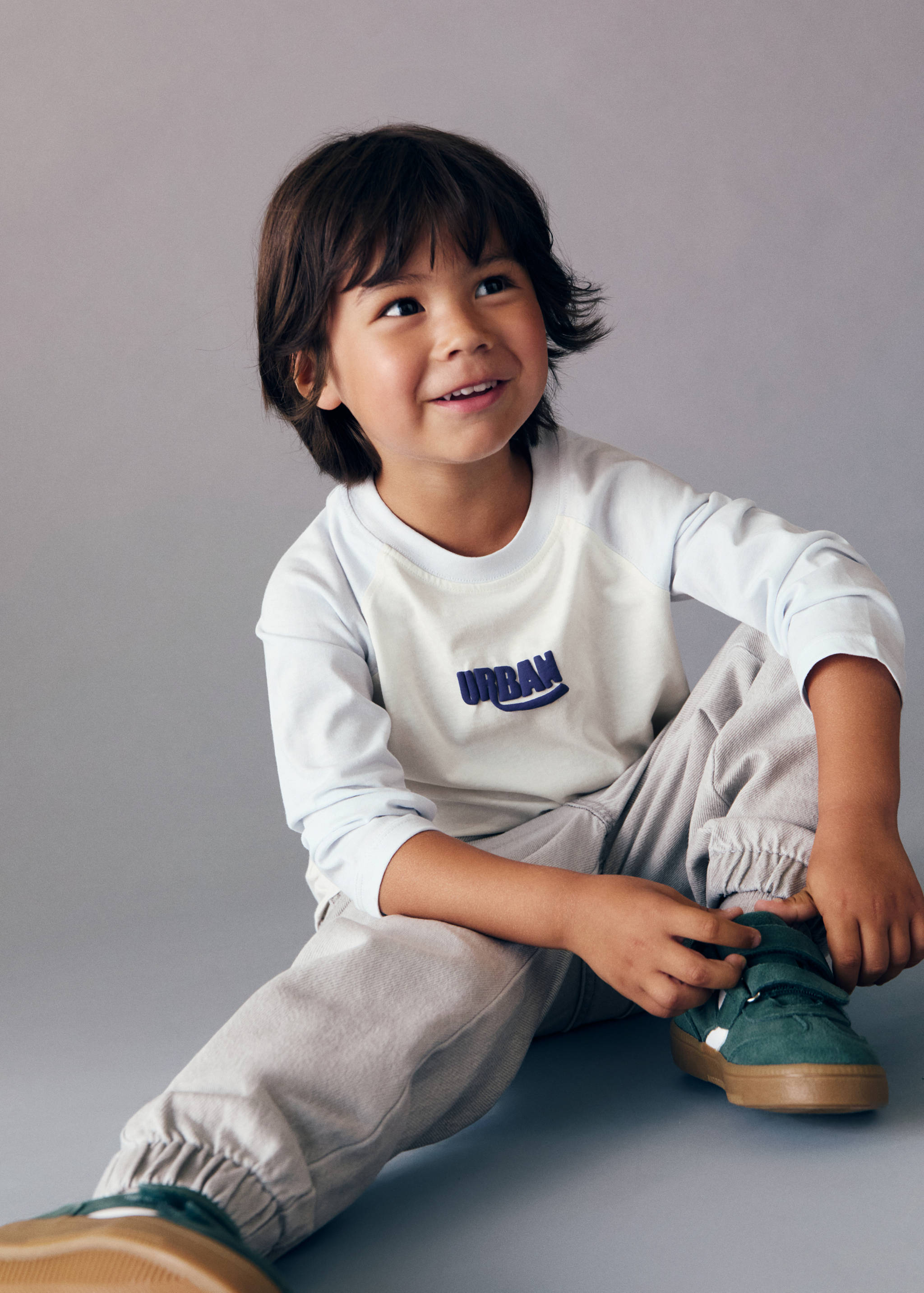 Kombinierte Leder-Sneakers - Detail des Artikels 5