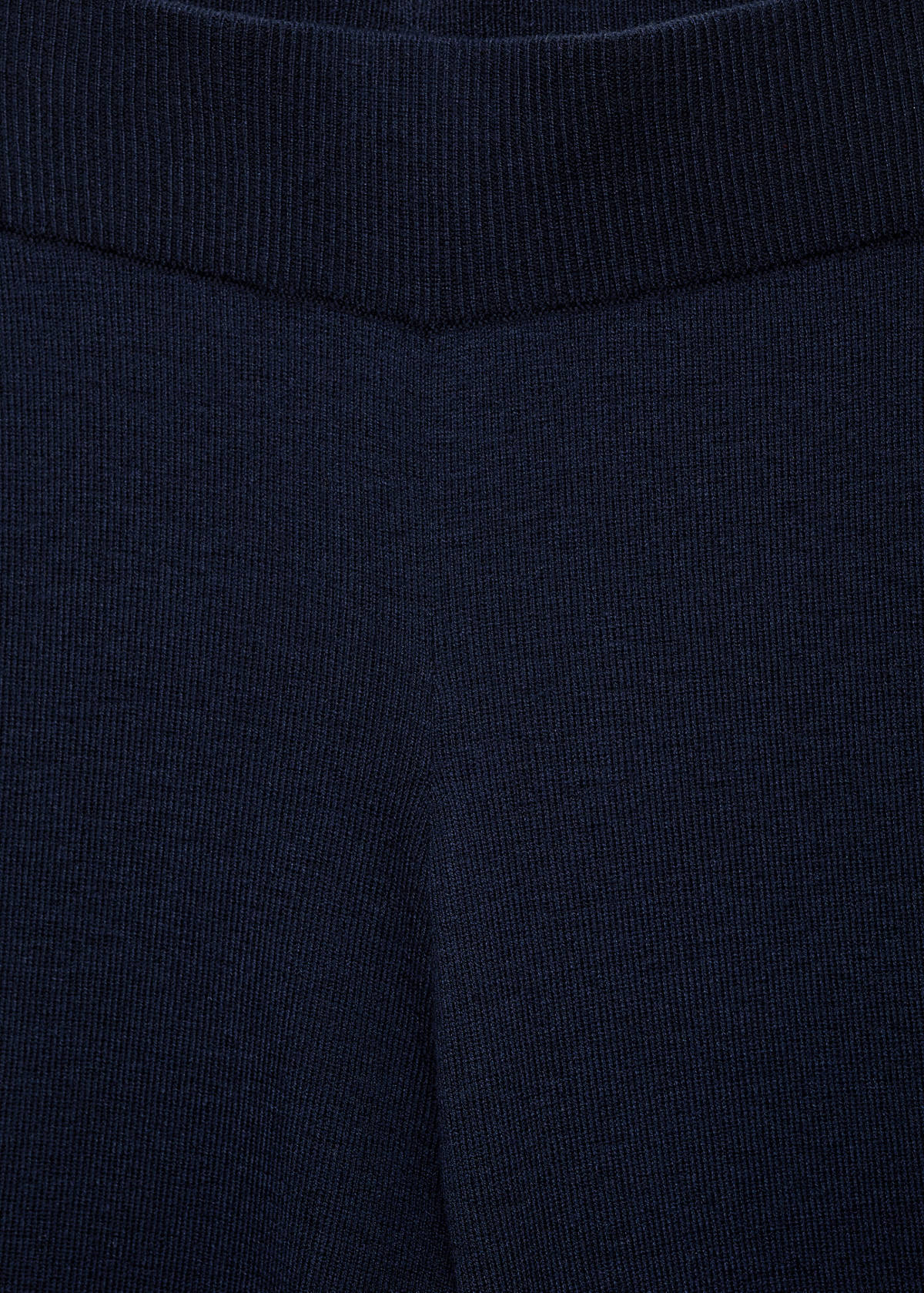 Straight knitted trousers — Navy