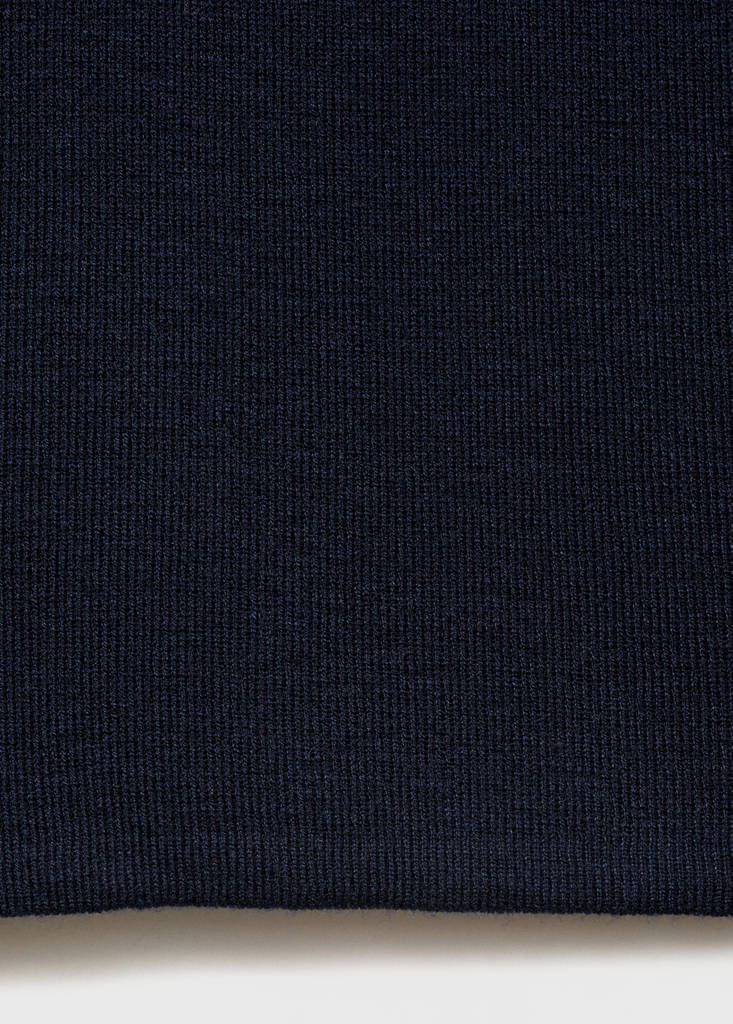 Straight knitted trousers — Navy