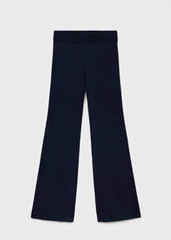 Straight knitted trousers — Navy 5