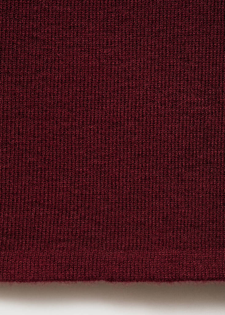 Straight knitted trousers — Maroon