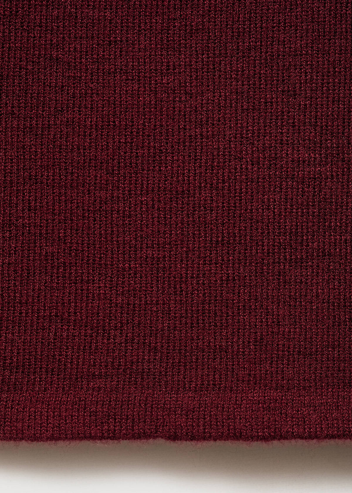 Straight knitted trousers — Maroon