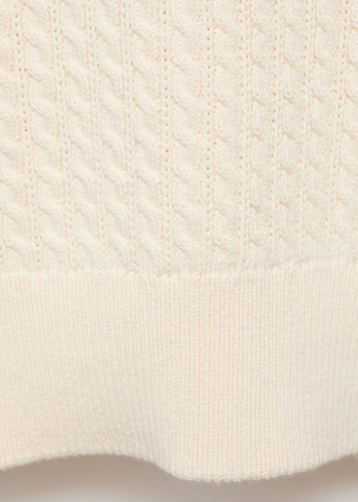 100% cotton braided sweater — Off White