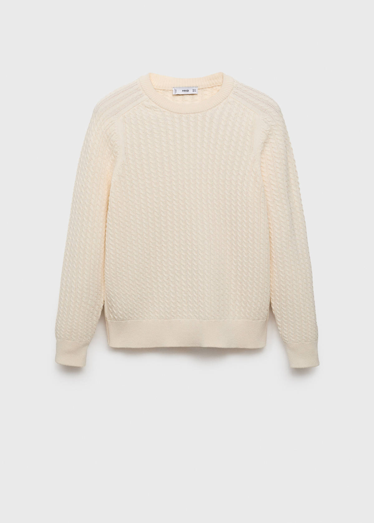 100% cotton braided sweater — Off White