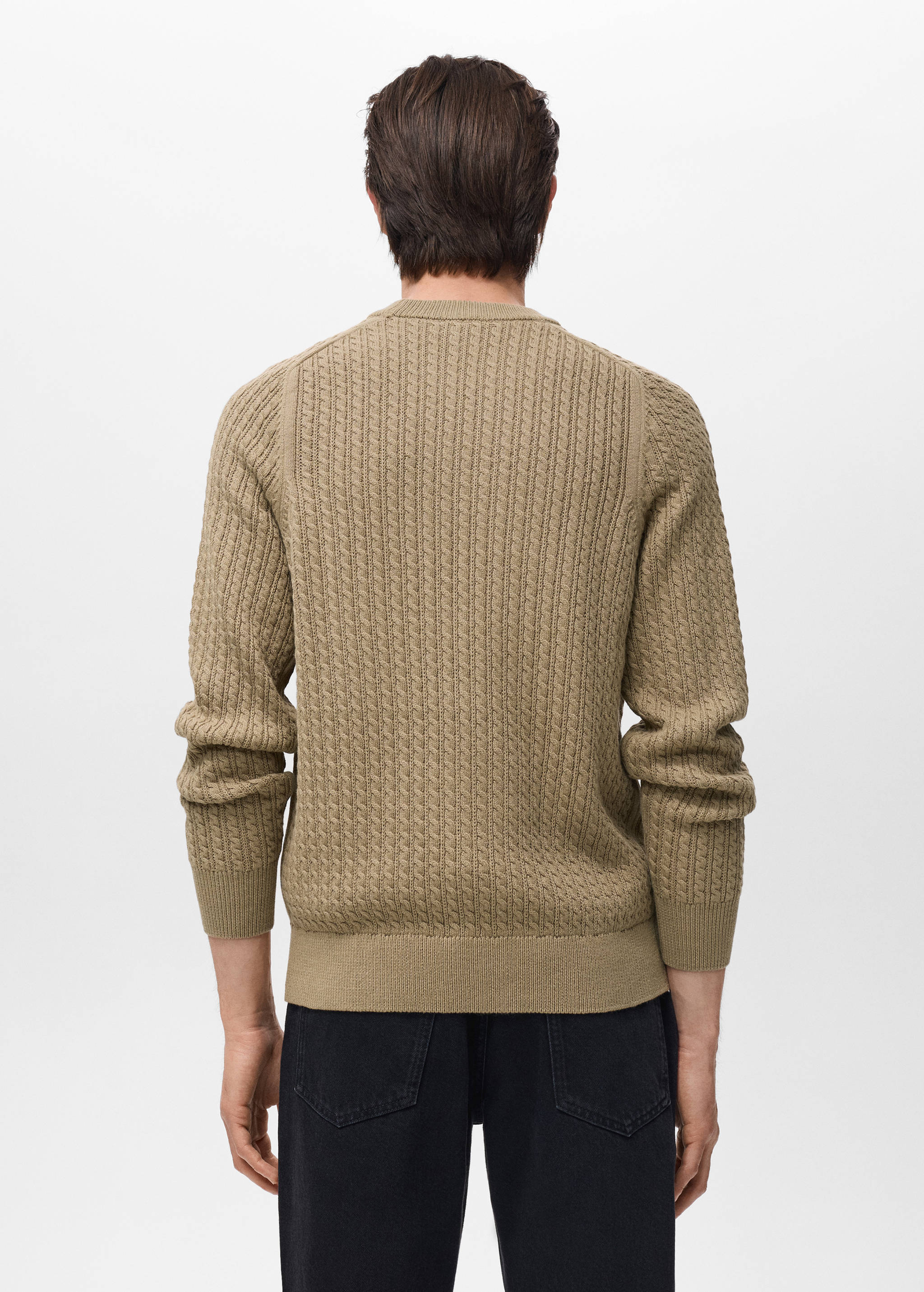 100% cotton braided sweater - Reverse of the article