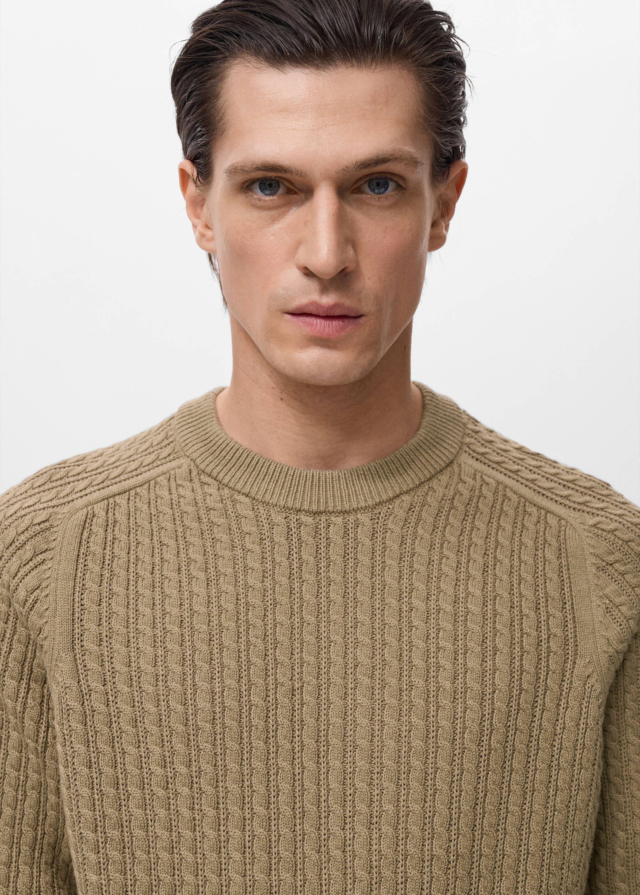 100% cotton braided sweater - Details of the article 1
