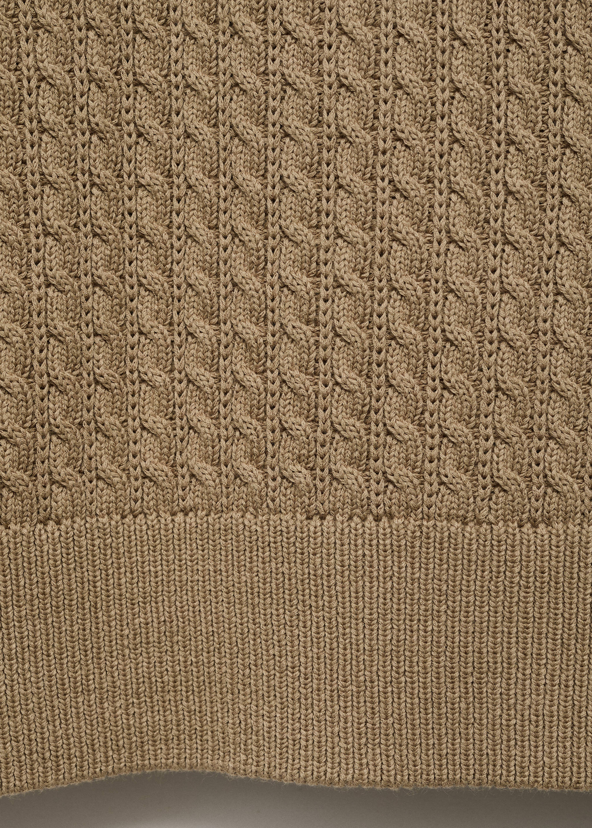 100% cotton braided sweater - Details of the article 0