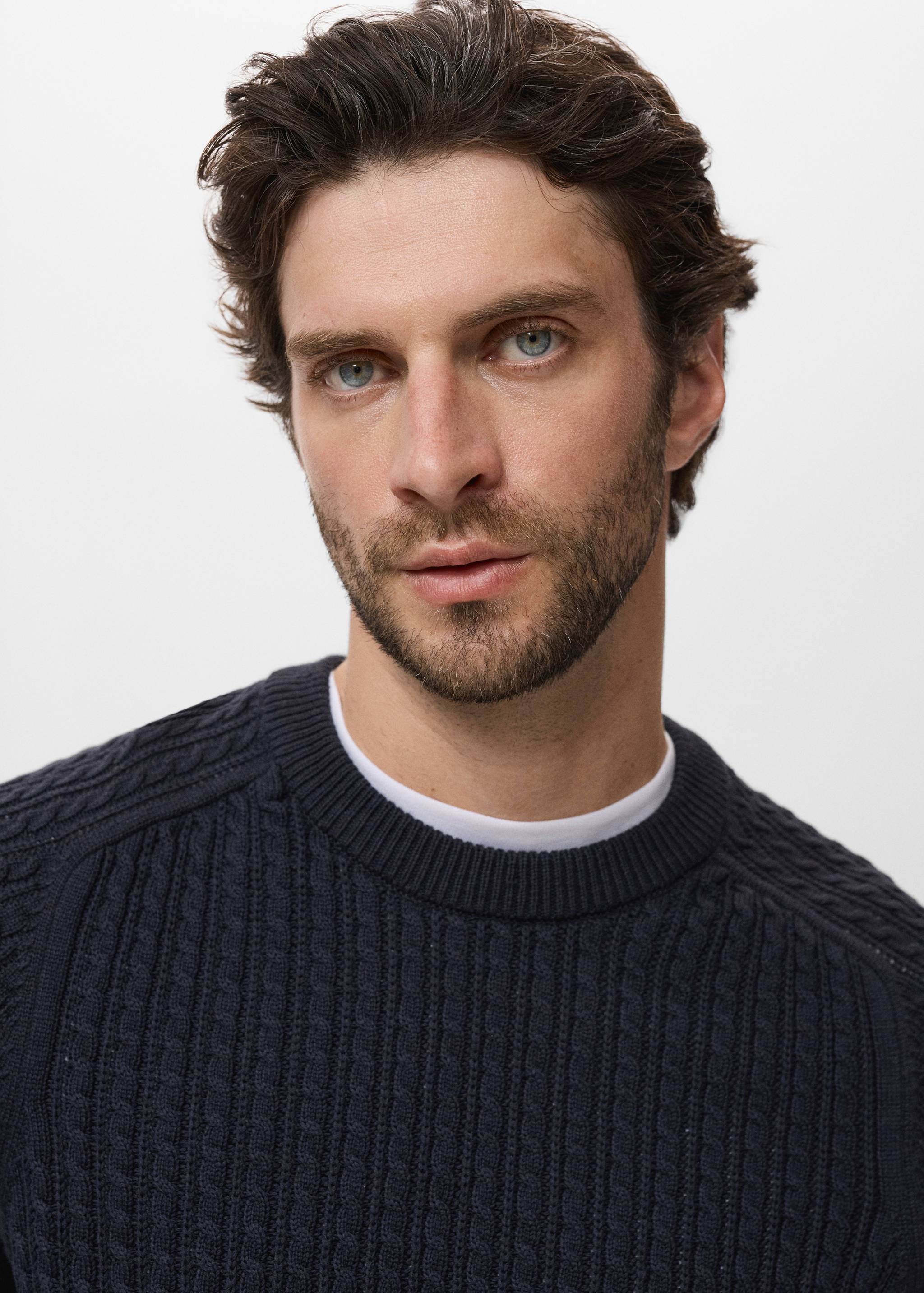 100% cotton braided sweater - Details of the article 1