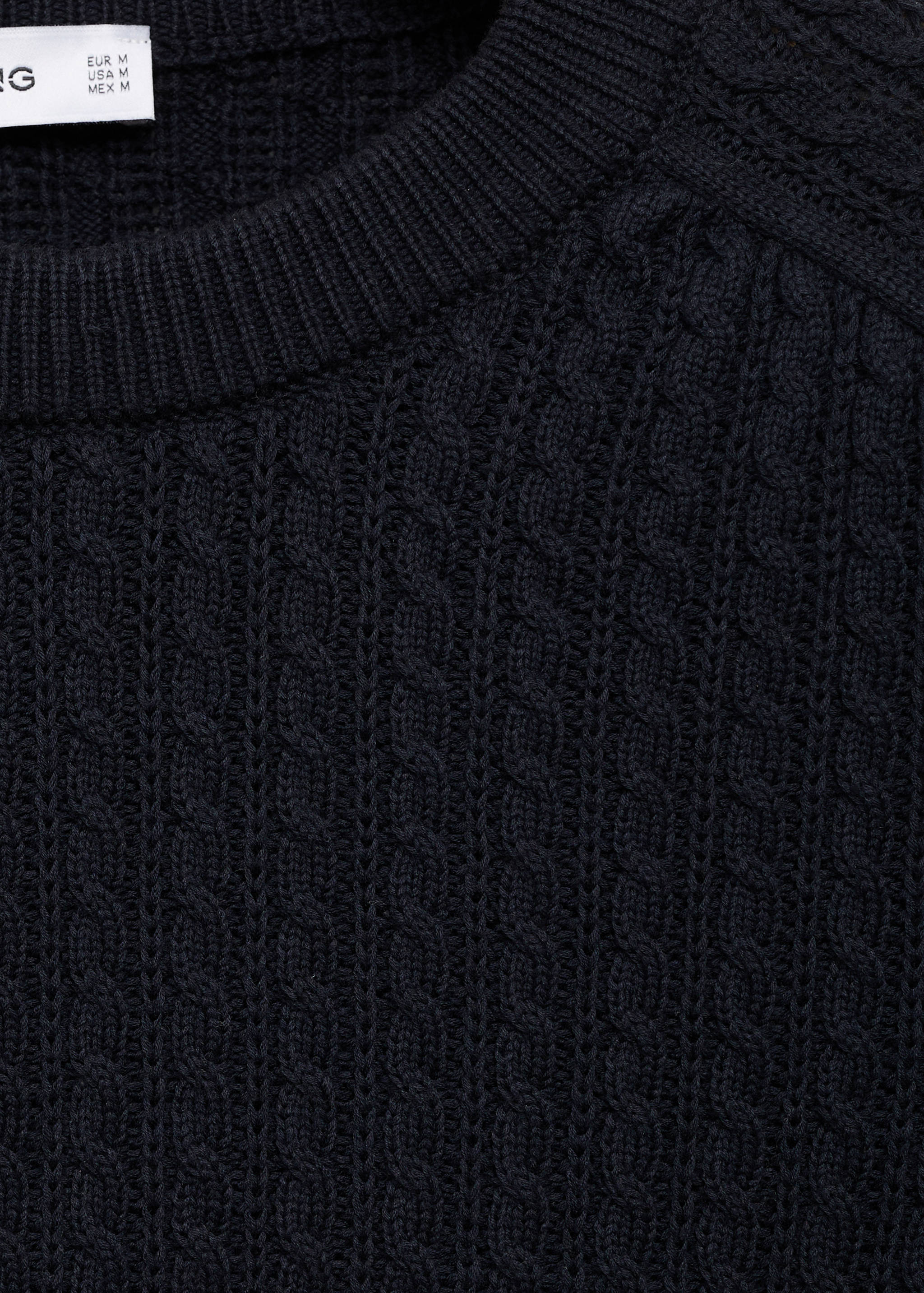100% cotton braided sweater - Details of the article 8