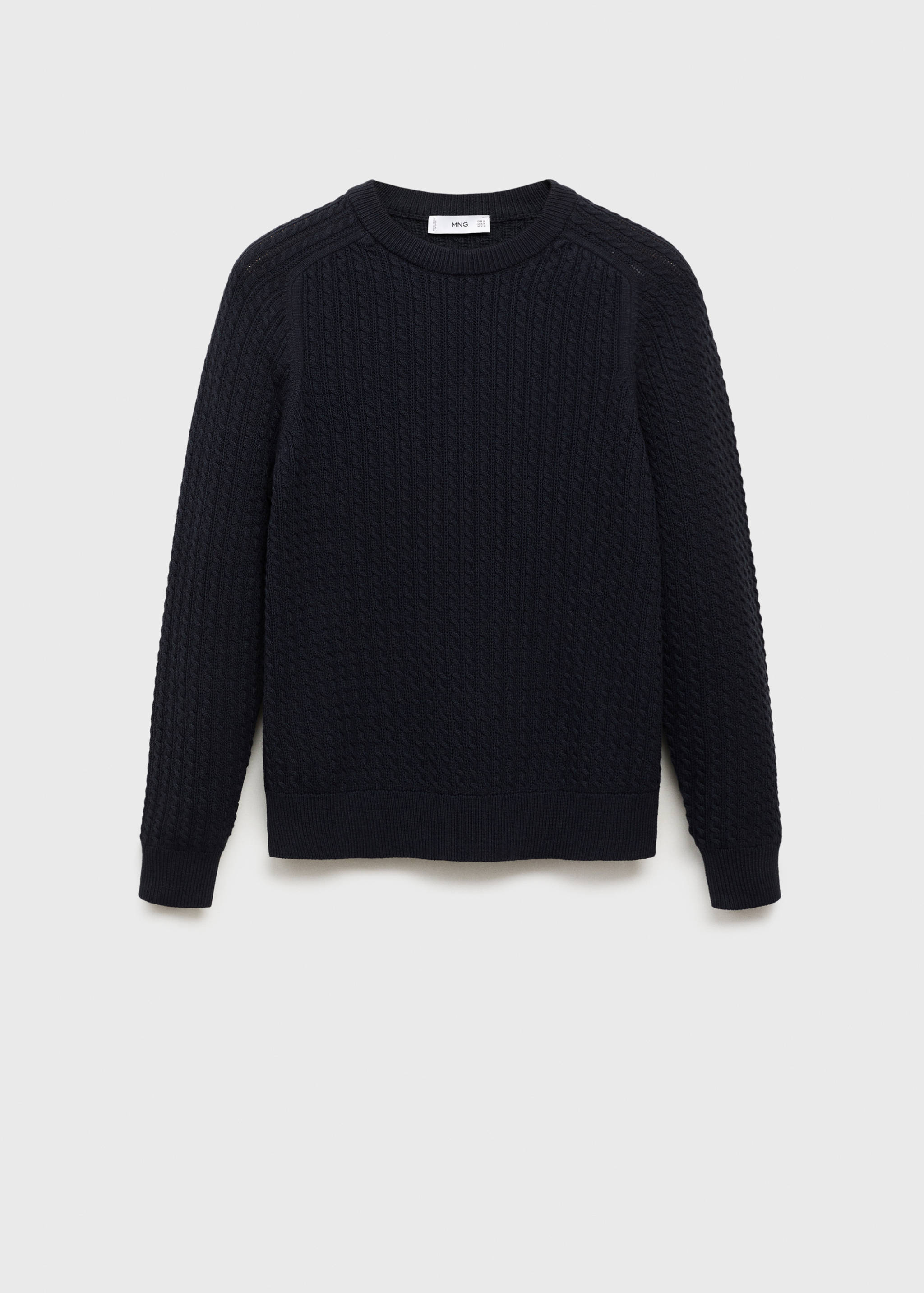 100% cotton braided sweater - Article without model